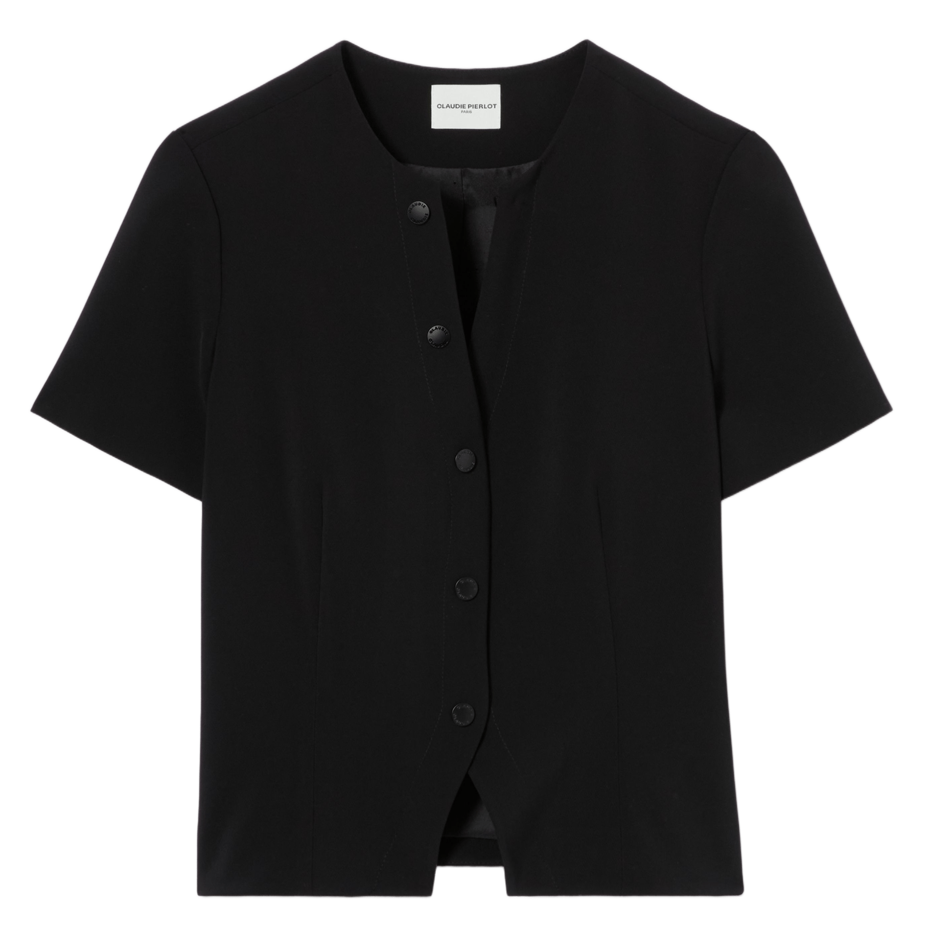 Getailleerde top met V-hals CLAUDIE PIERLOT Zwart