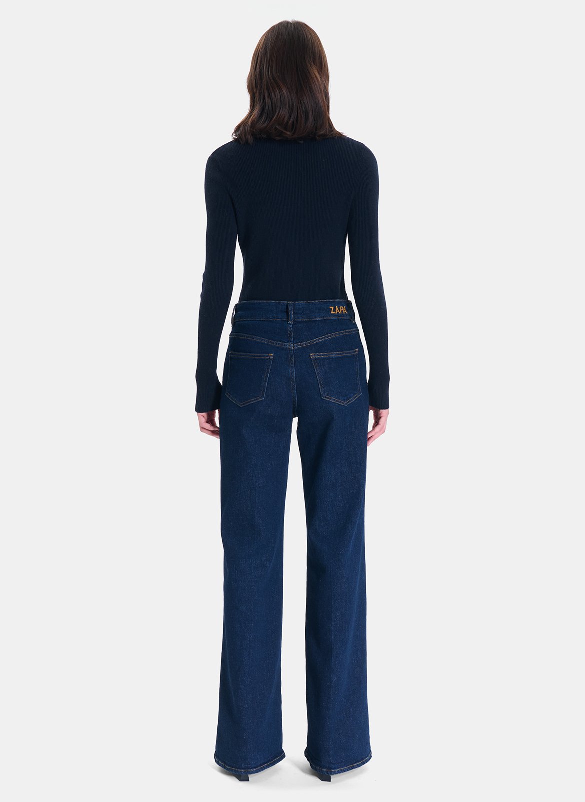 Jeans droit en coton mélangé ZAPA Bleu