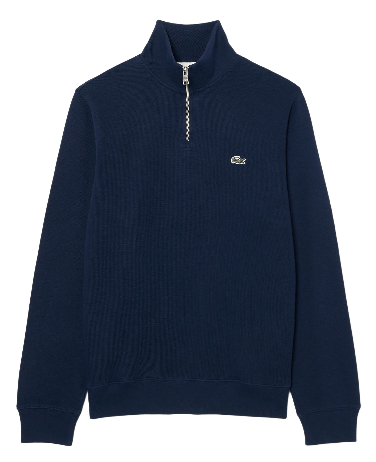 Sweatshirt mit Stehkragen und Reißverschluss aus Baumwolle LACOSTE Blau