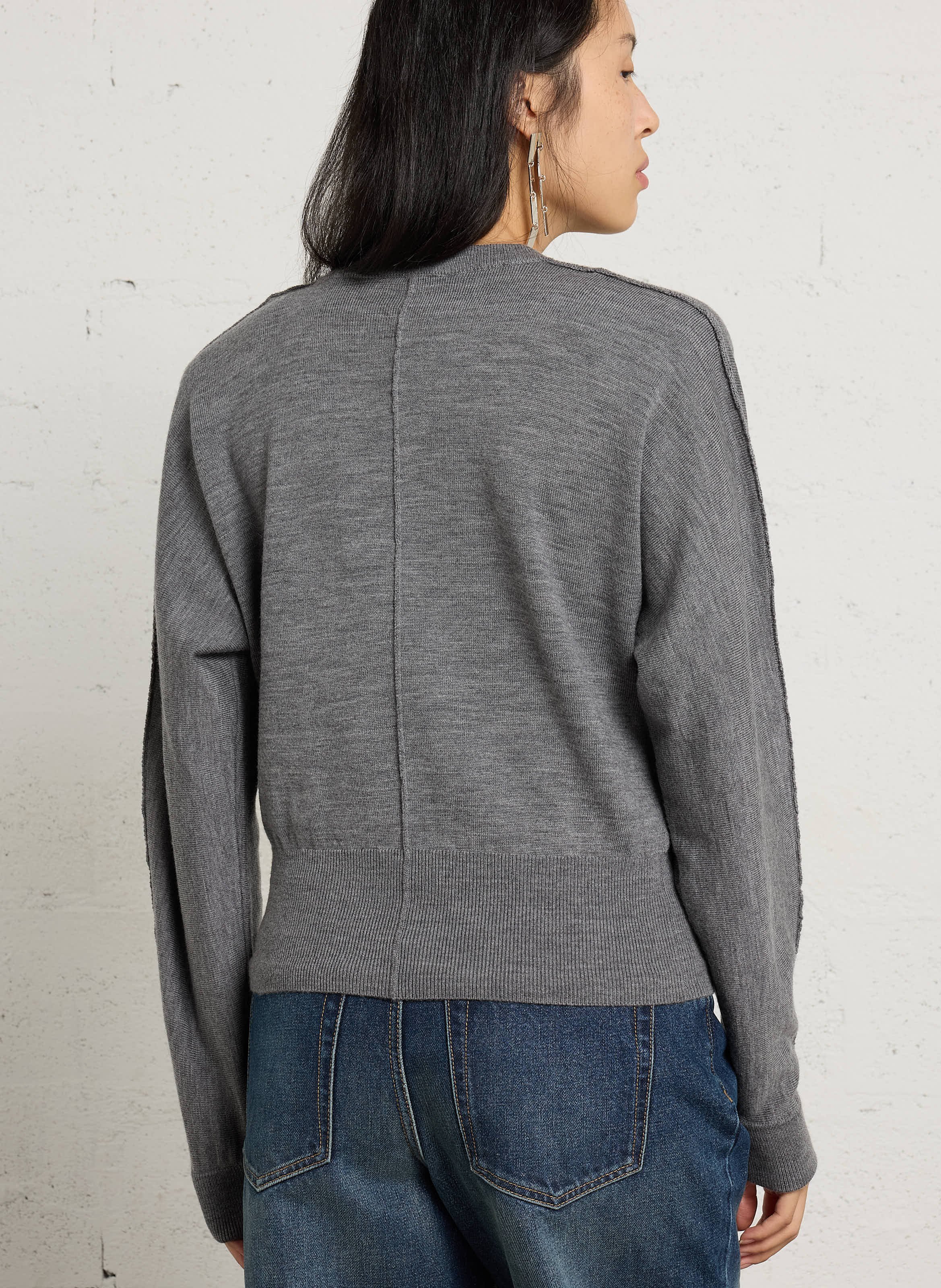 Feinstrickpullover aus Wolle LAURENCE BRAS Grau