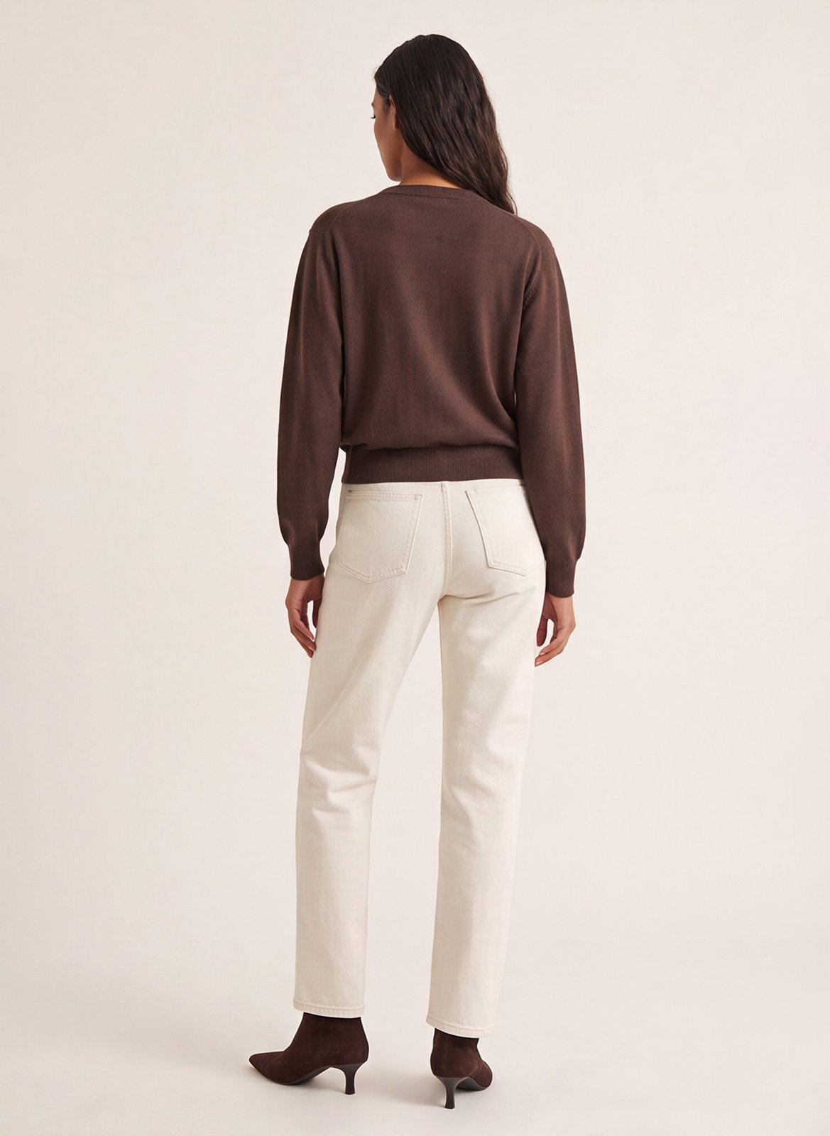 Rechte cardigan met ronde hals KOOKAI Bruin