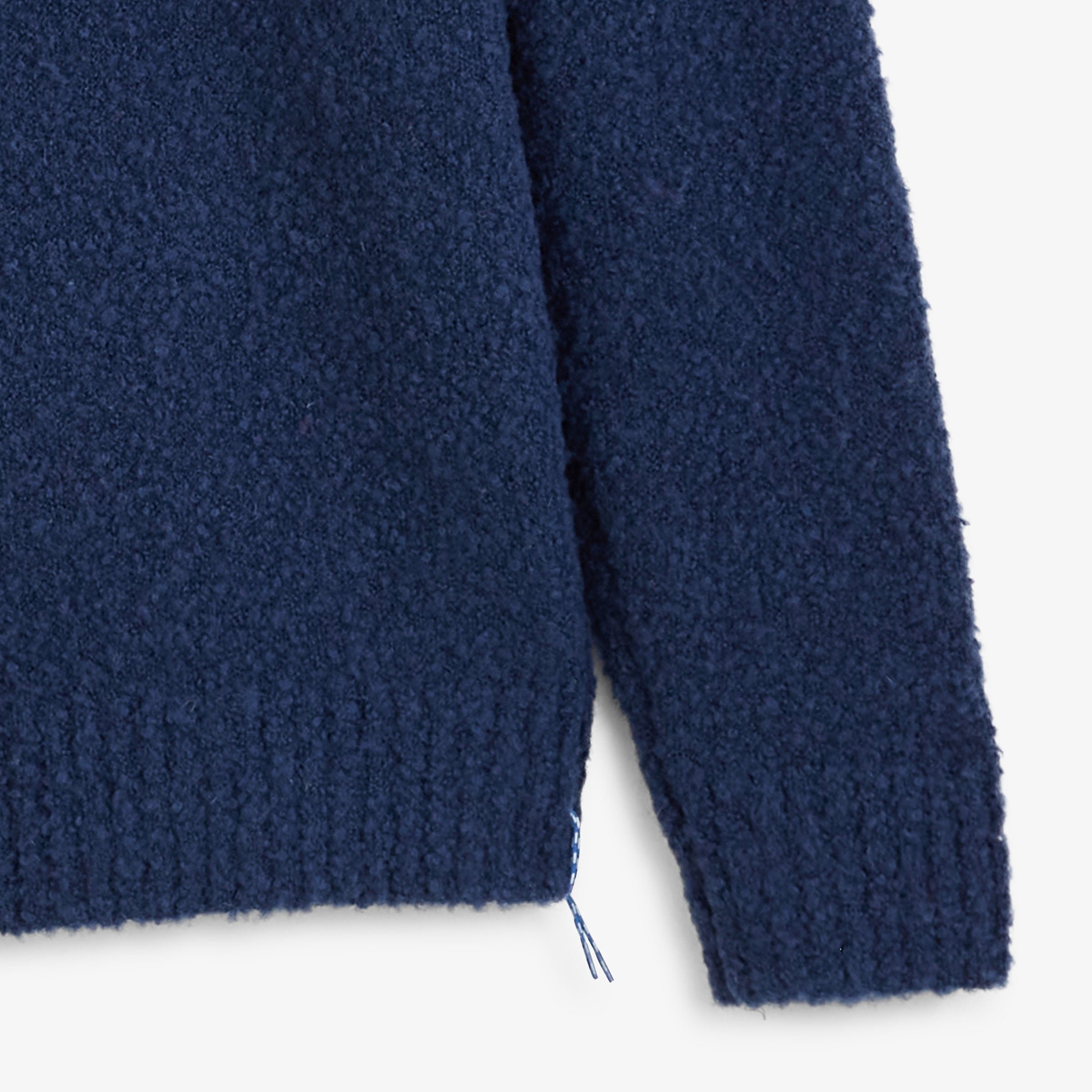 Murray indigo blue bouclé-effect wool crew-neck sweater SBPLAY SERGE BLANCO Blue