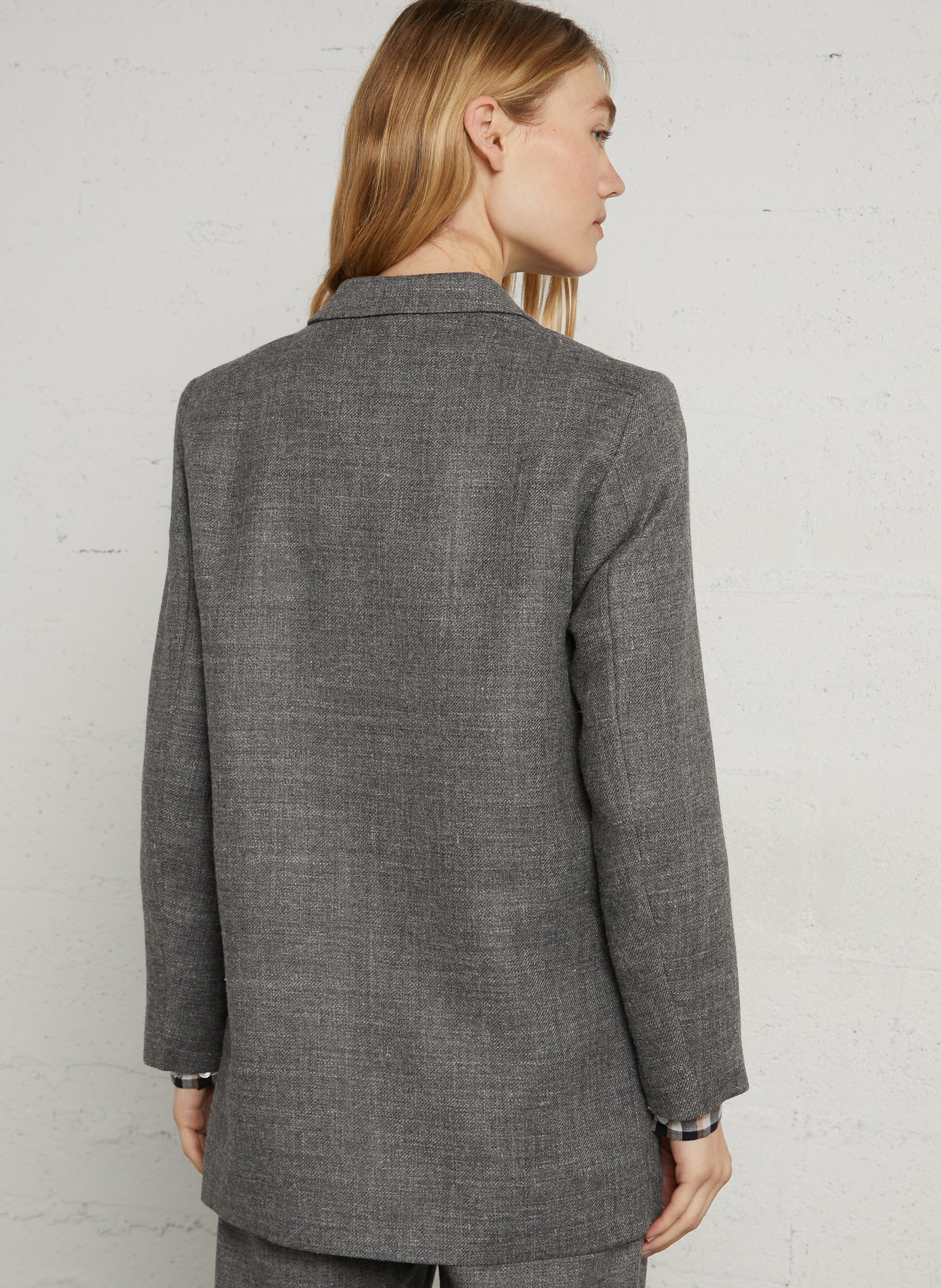 Veste tailleur droite unie DIEGA Gris
