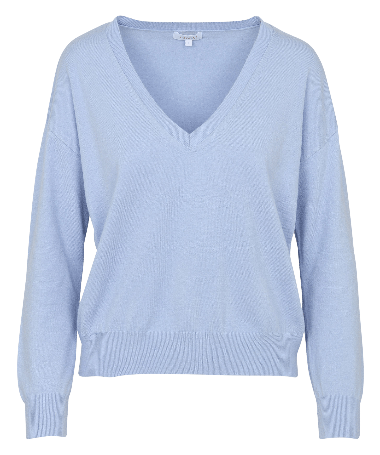 Pull droit col v uni KOOKAI Bleu