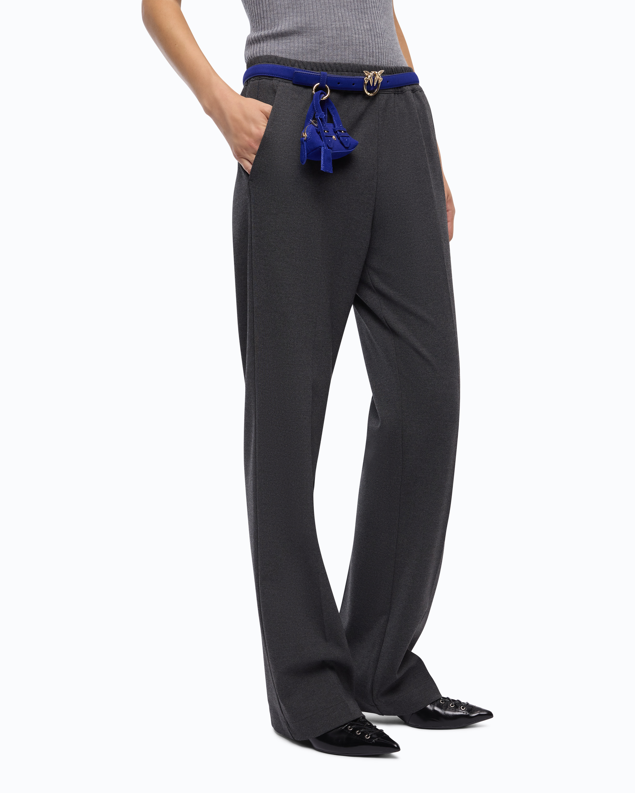 Baggy trousers with elasticated waist PINKO Grey