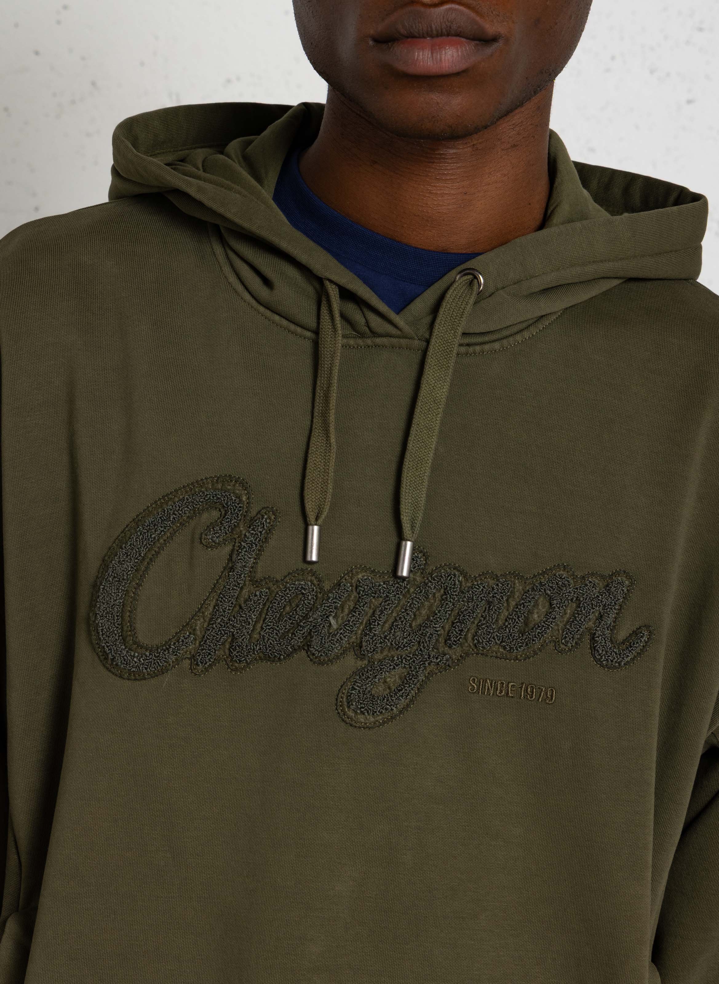 Ruime hoodie van katoen met borduursel CHEVIGNON Kaki