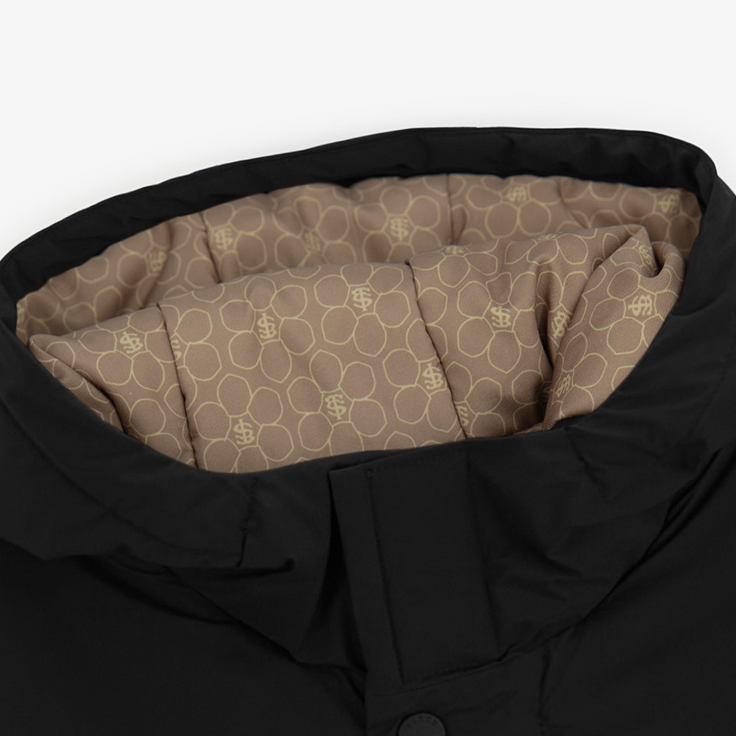 Mid-length waterproof hooded parka SERGE BLANCO Black