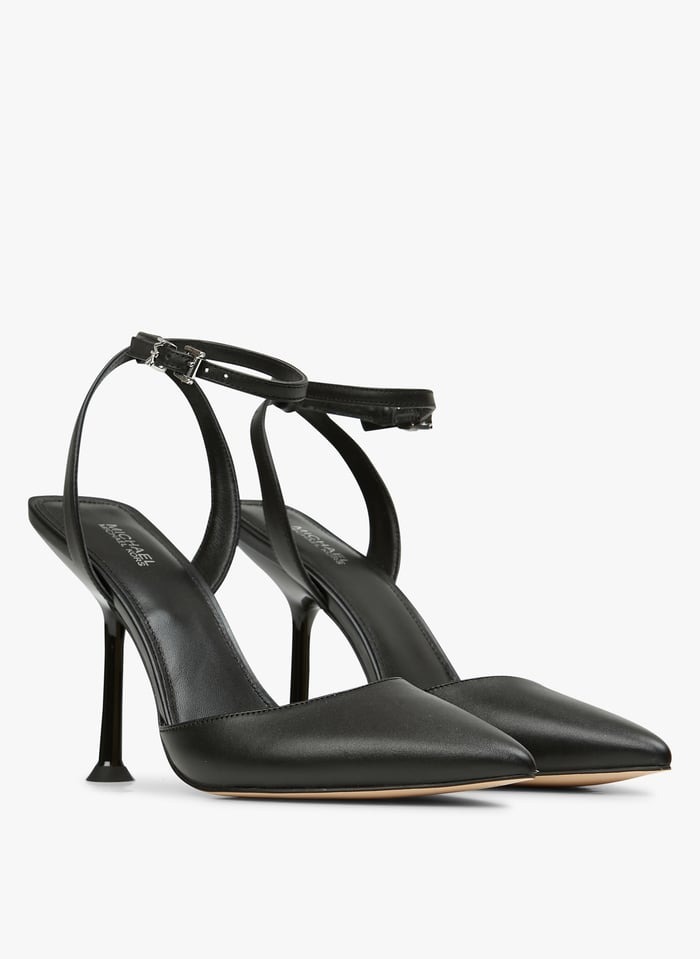 Michael kors black leather top heels
