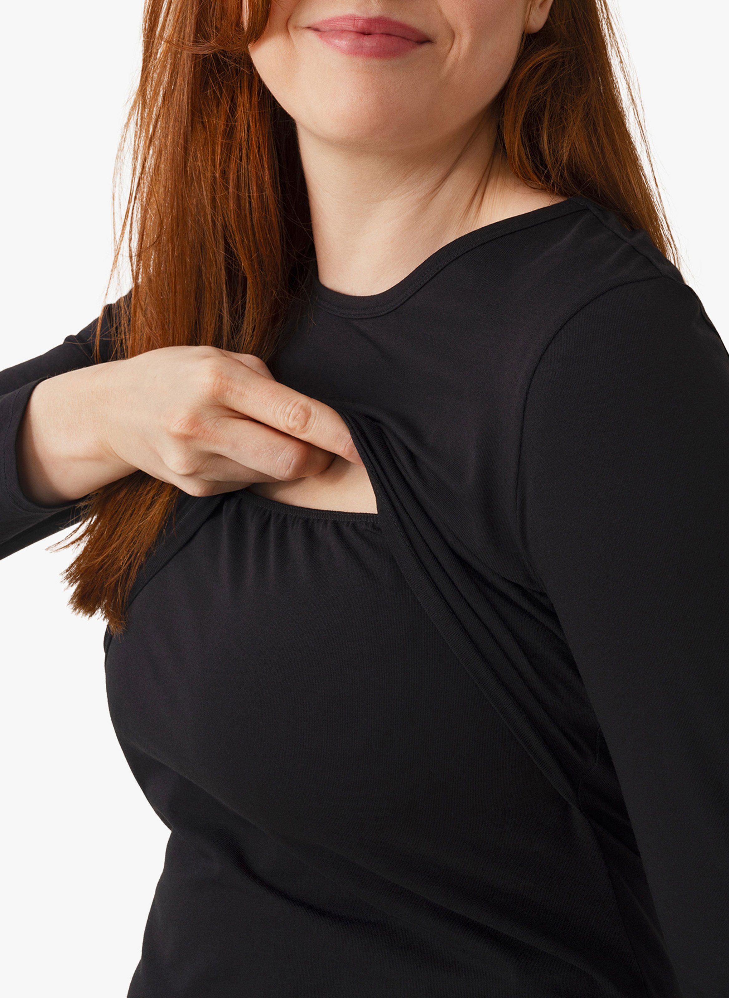 T-shirt de grossesse en coton biologique BOOB Noir