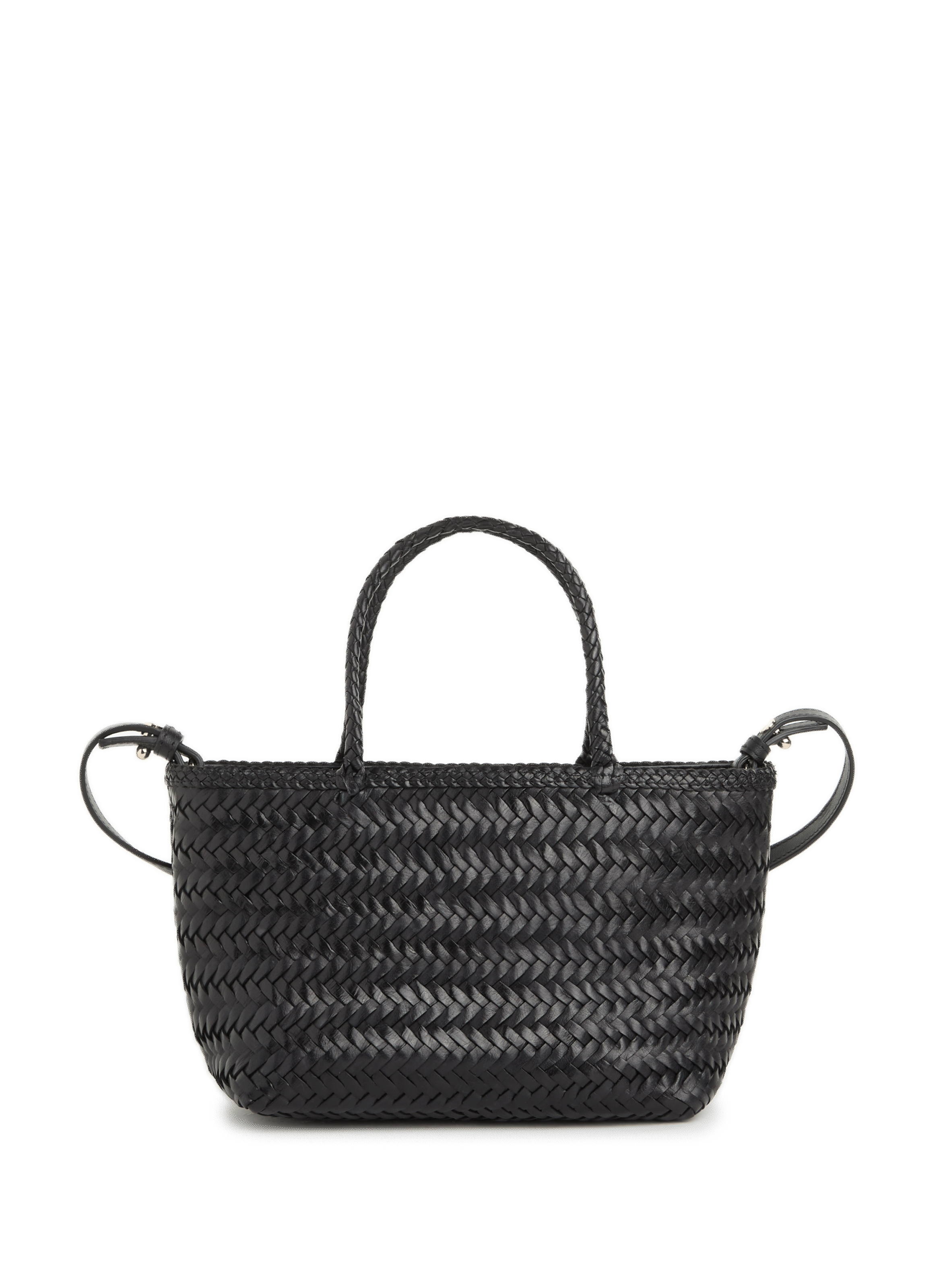 Sac panier tressé en cuir  SAISON 1865 Noir