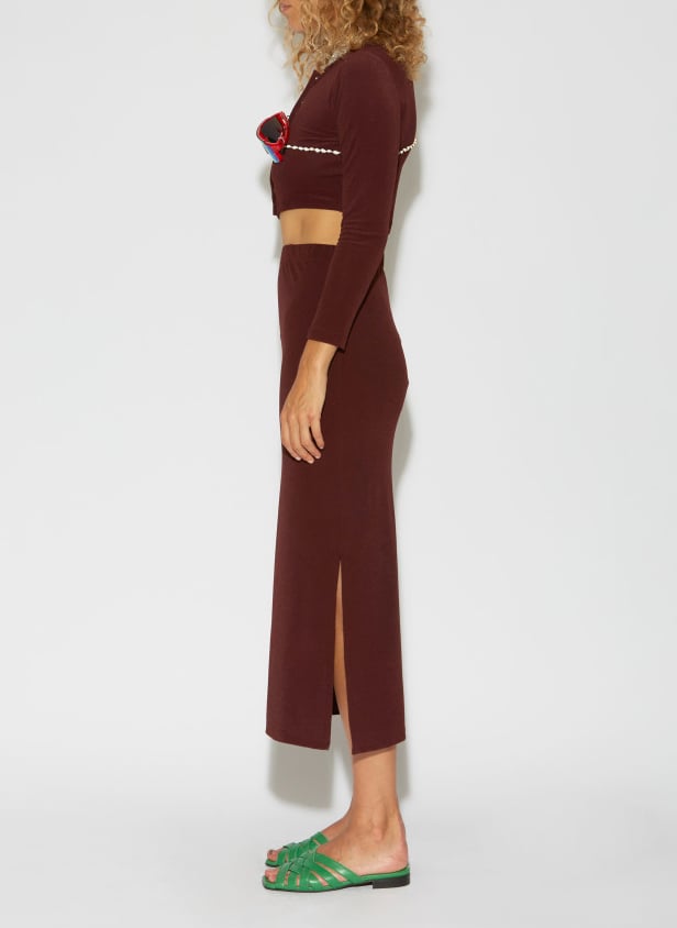 Straight round-neck top ROSEANNA Red