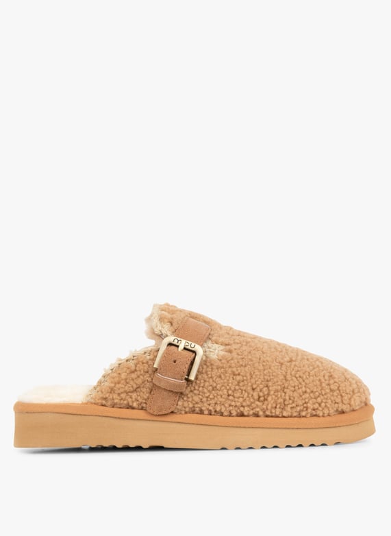 Curly Clogs aus Wollmischung in Braun