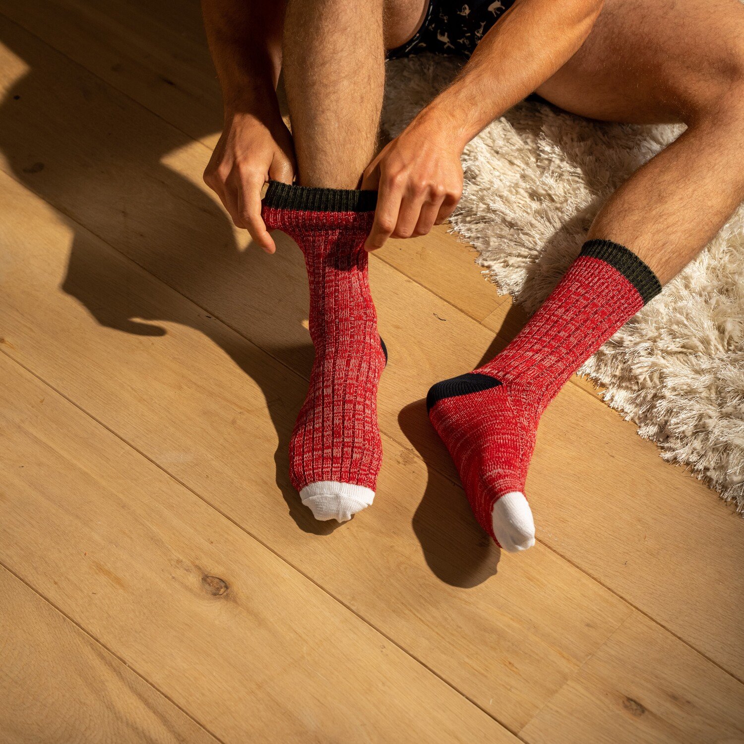 Thick cotton club socks BILLYBELT Red