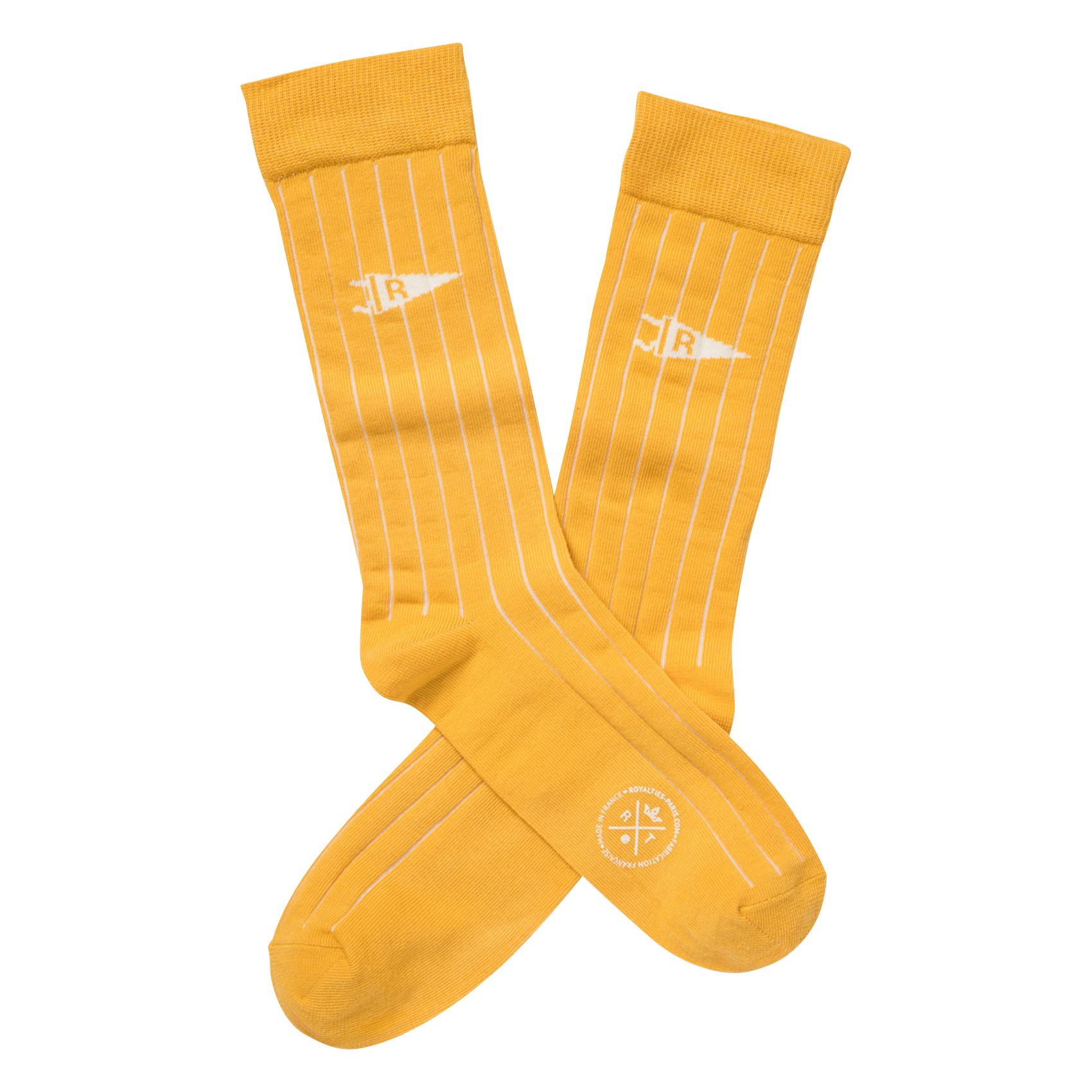 Cotton socks with logo ROYALTIES Yellow