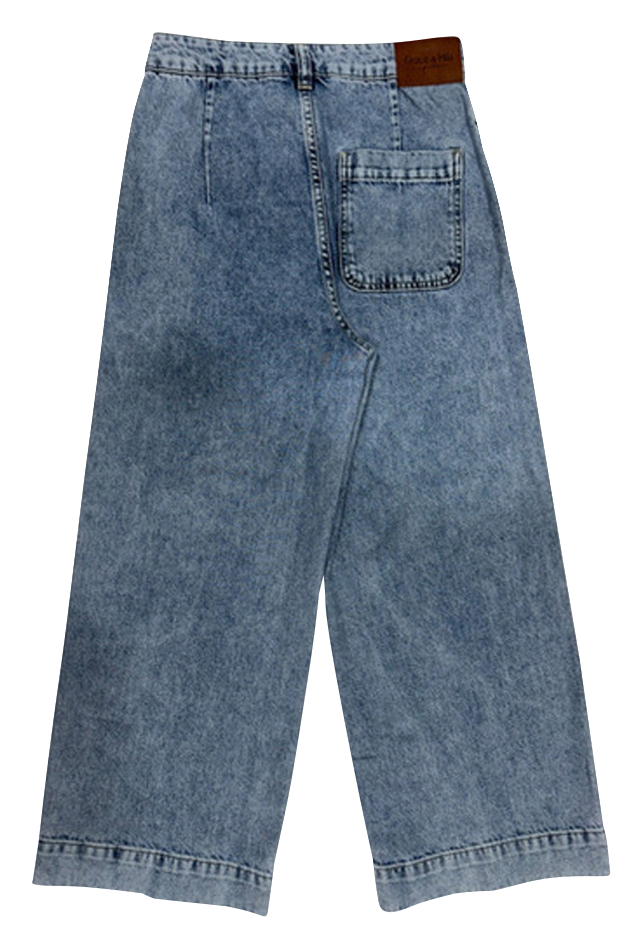 Wide leg cotton jeans GRACE ET MILA White