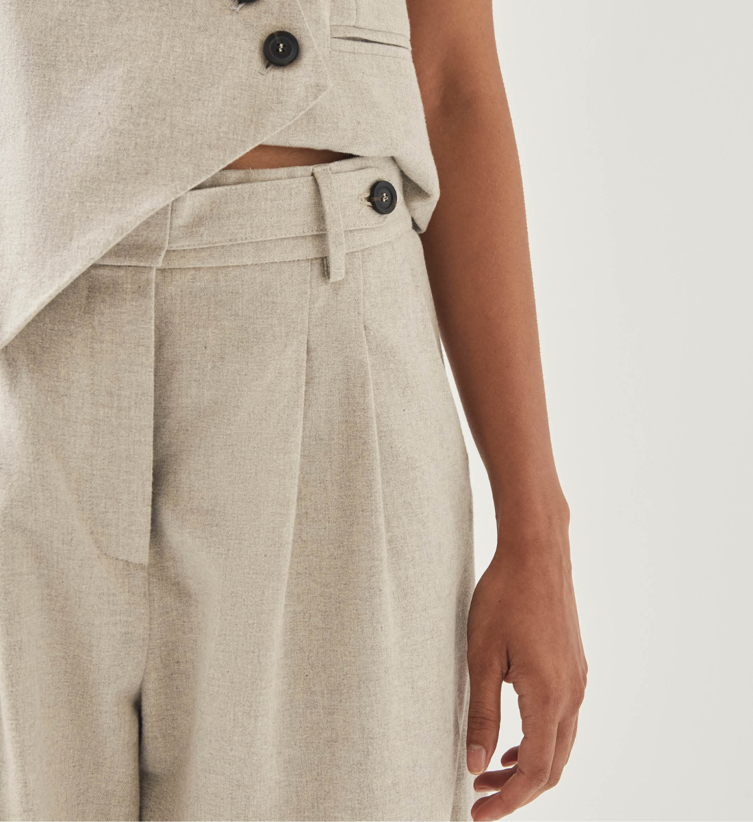 Pantalon en coton ALOHAS Blanc