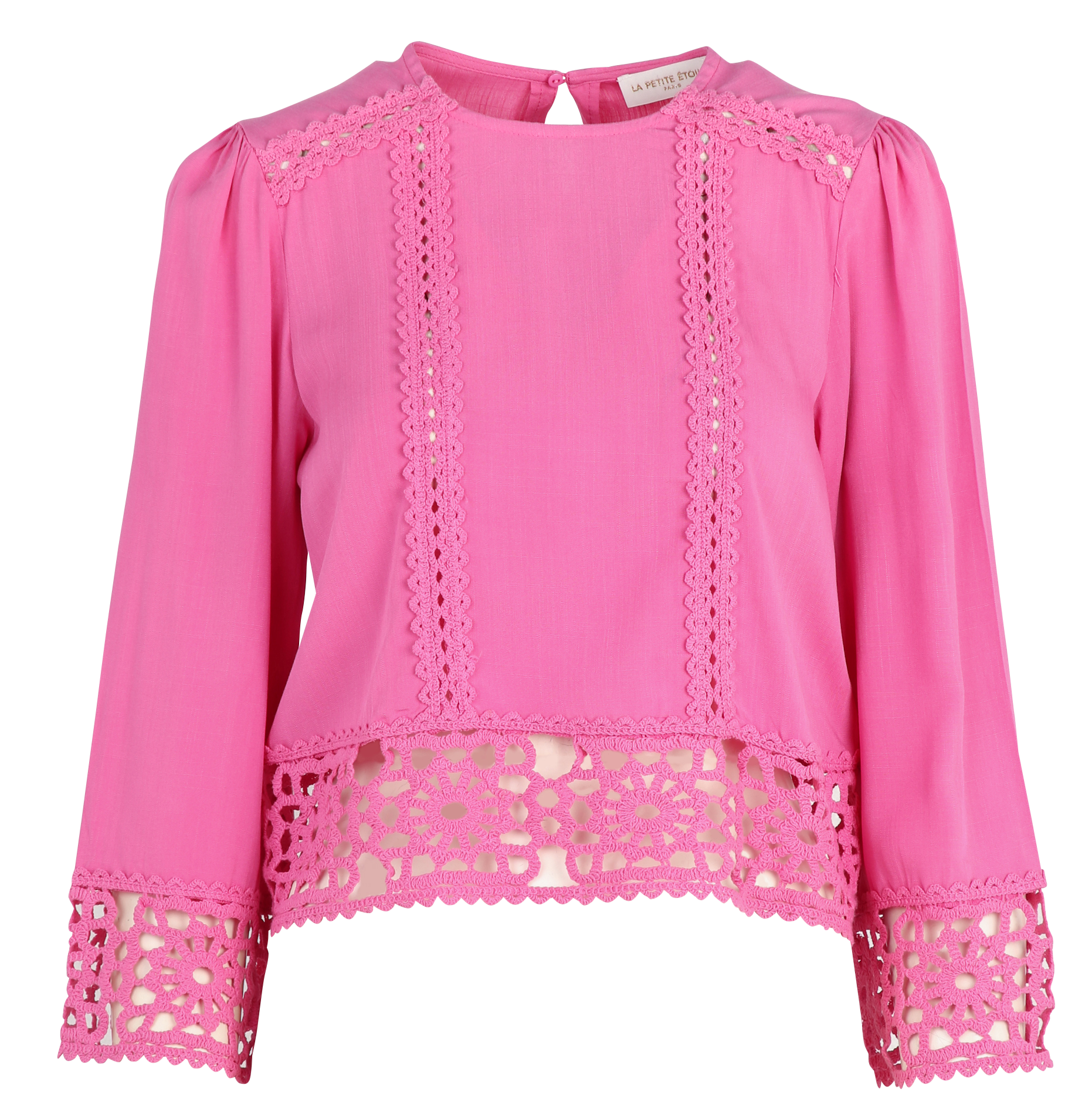 Blouse met ronde hals Roze