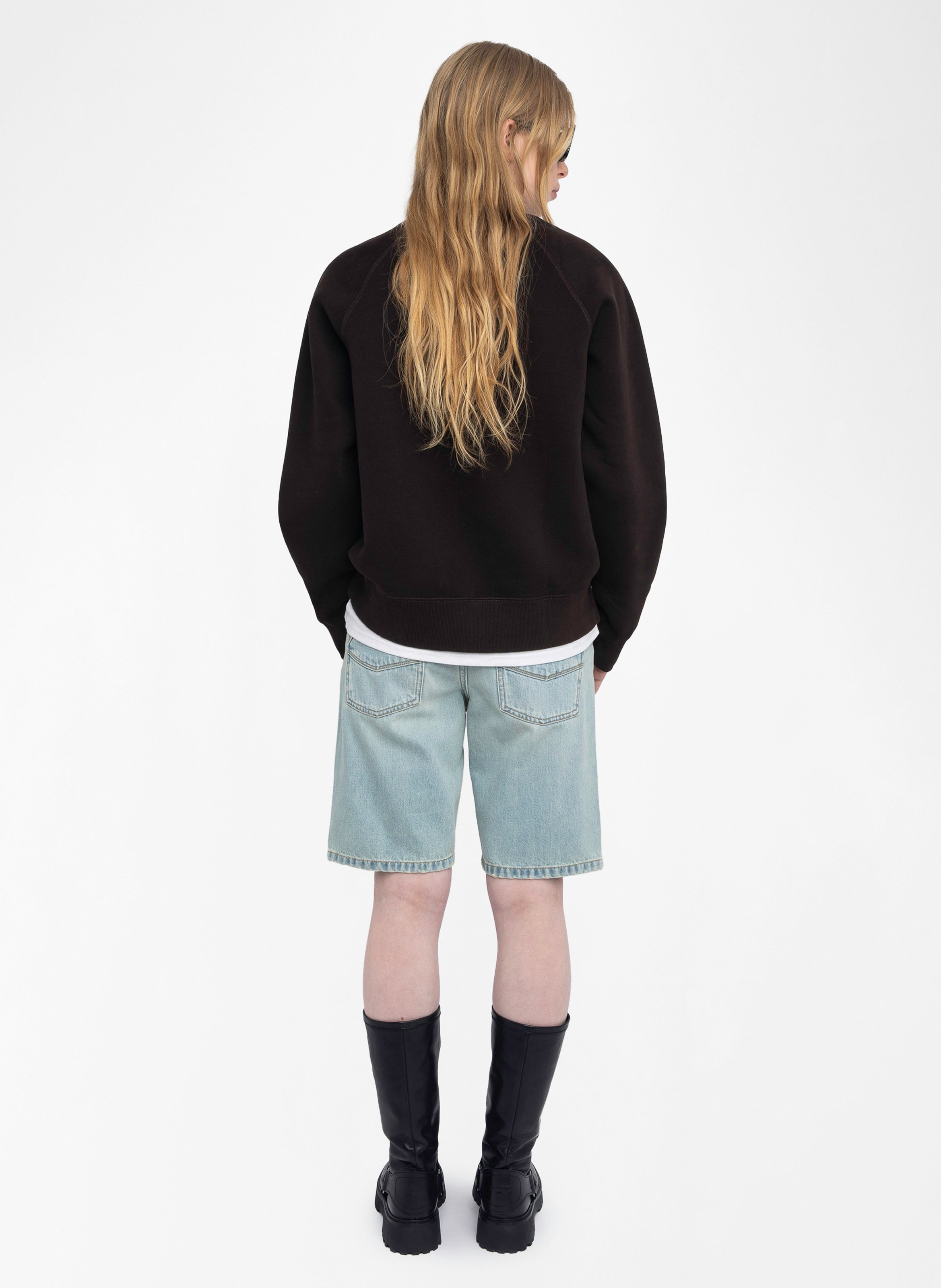 Felpa oversize con stampa di strass ZADIG&VOLTAIRE Marrone