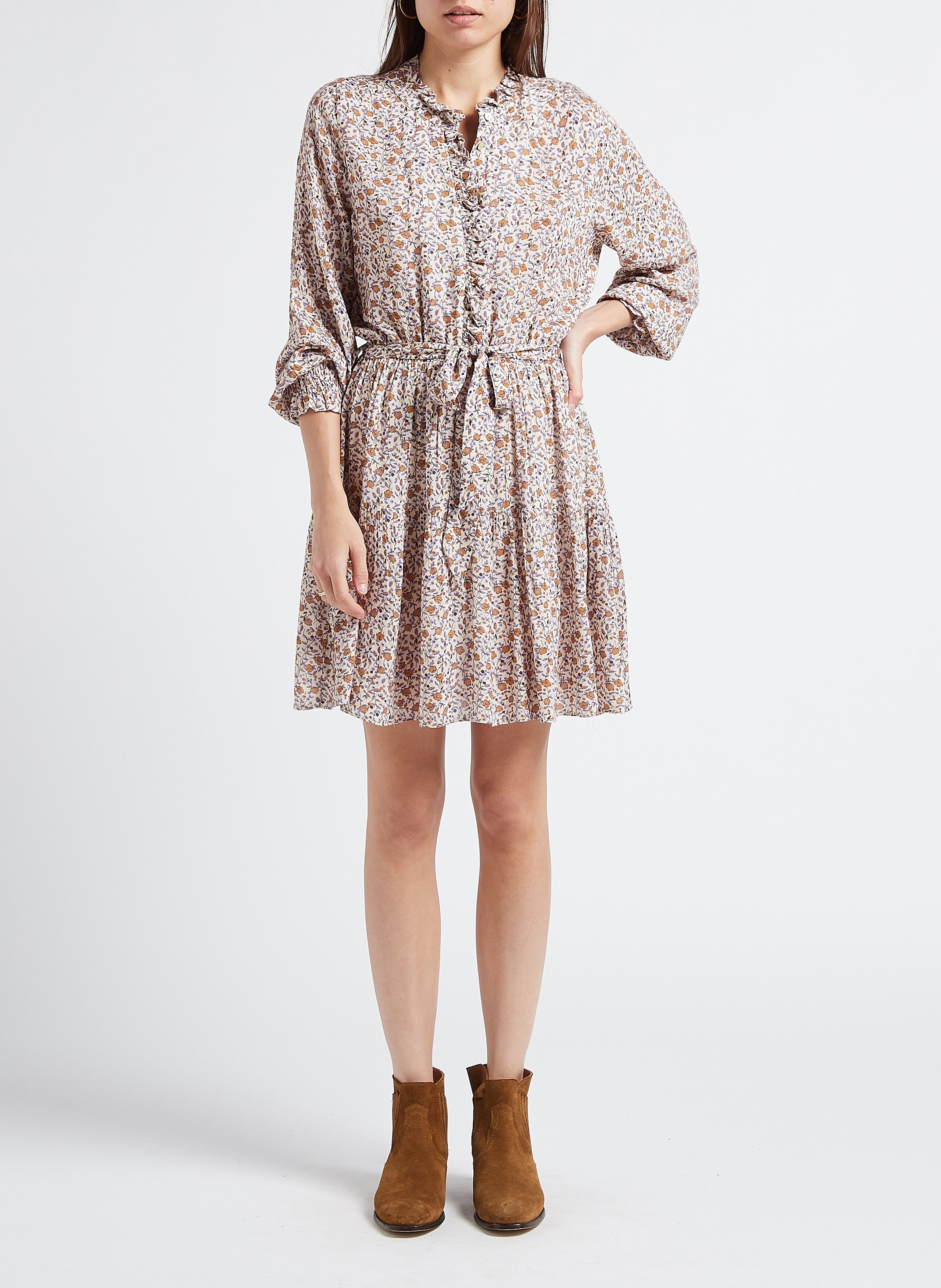 Robe cintrée à imprimé floral EMILE ET IDA Multicolore