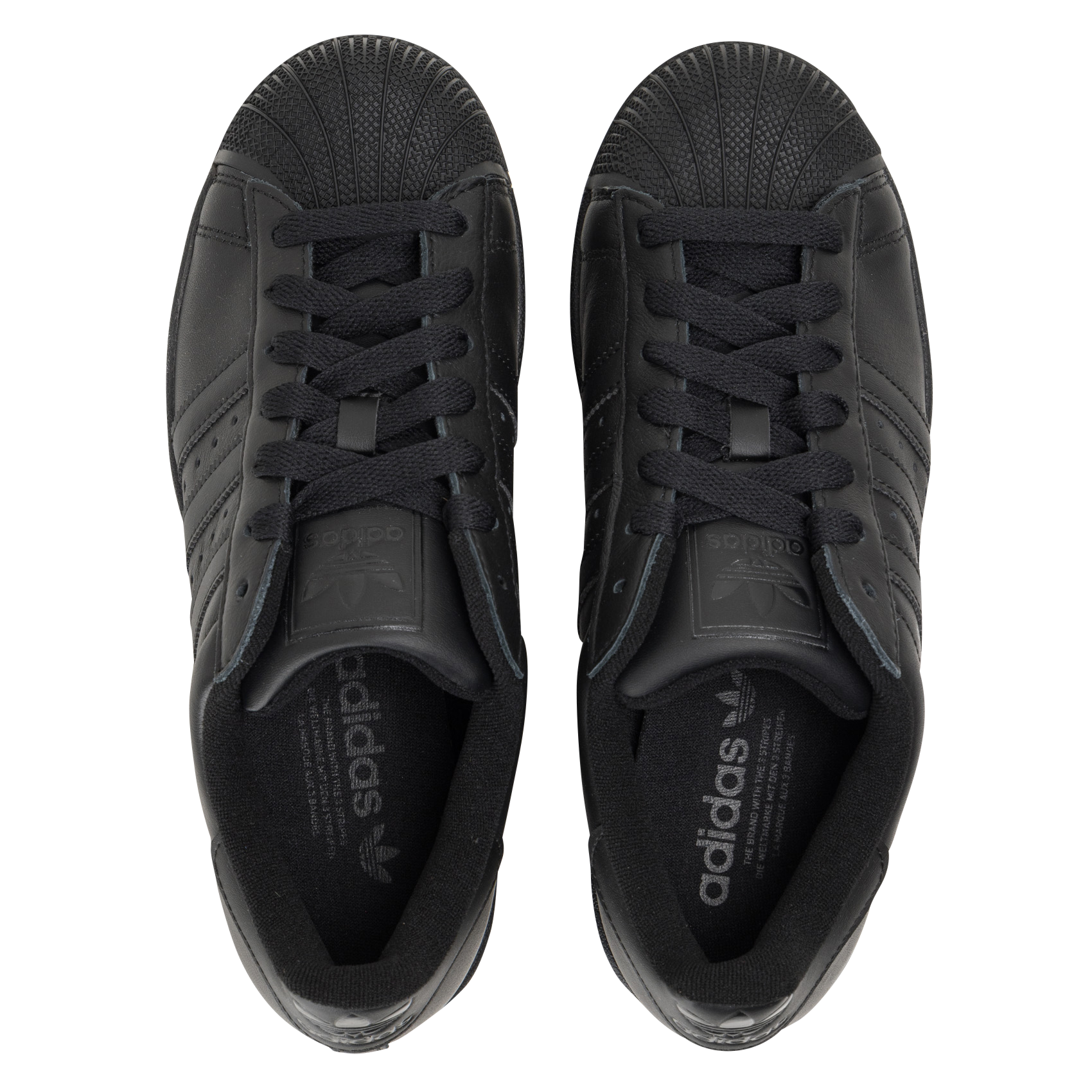 Baskets basses en cuir ADIDAS Noir