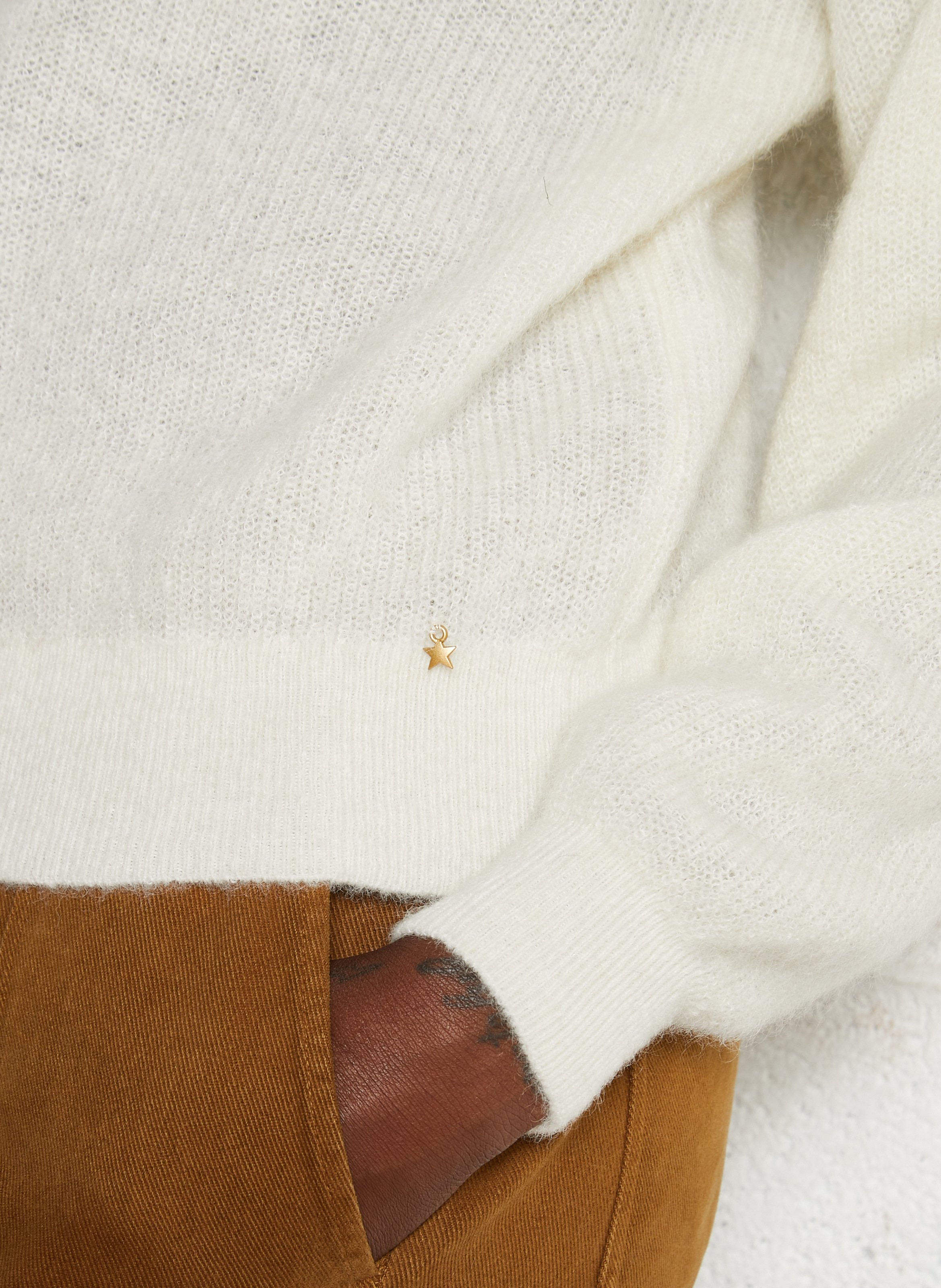 Rechte trui | wolblend DES PETITS HAUTS Beige