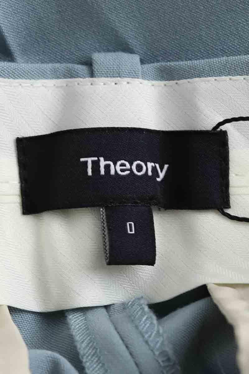Bandol straight woollen trousers THEORY - Seconde Main Blue