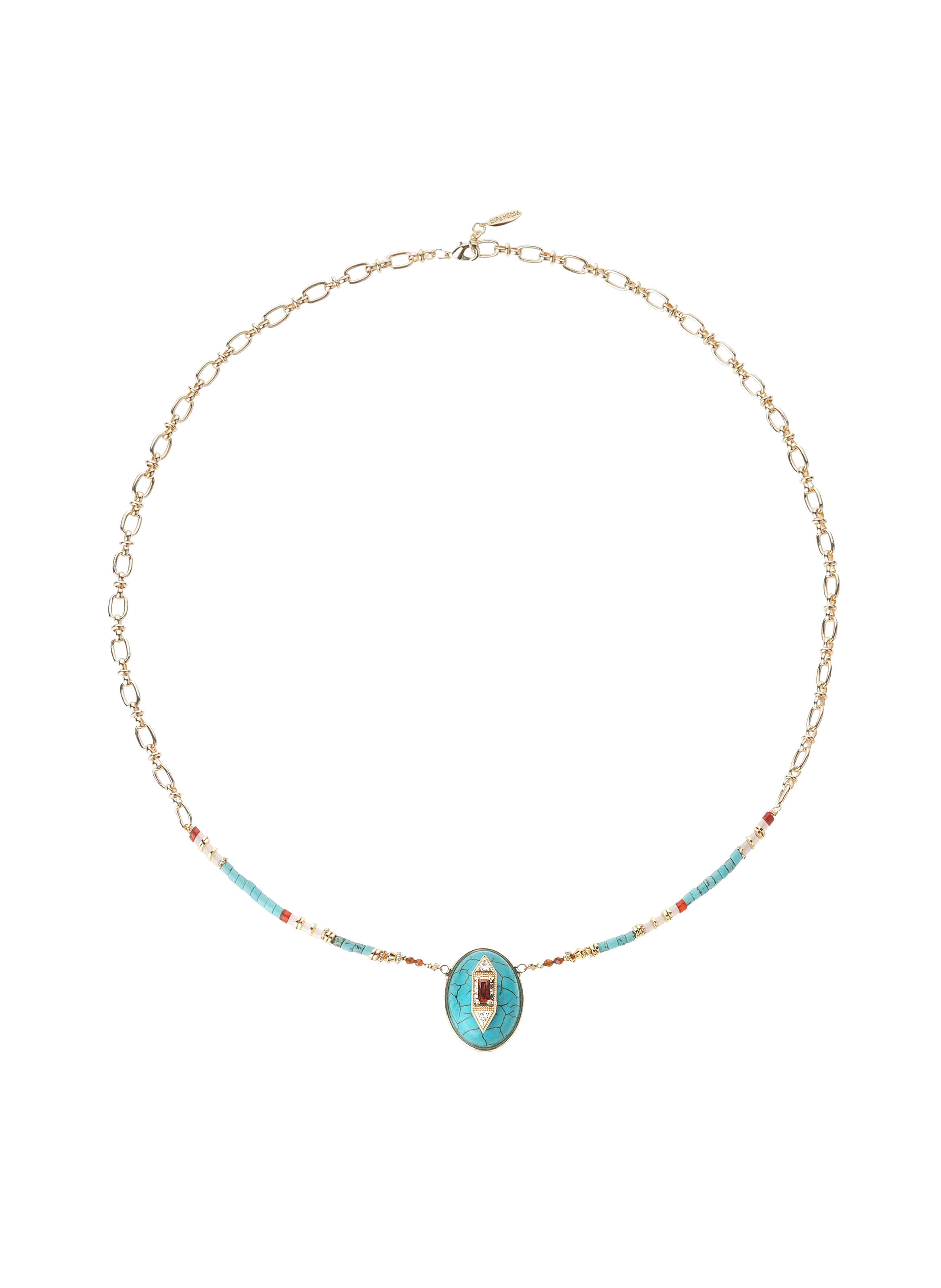 Chain necklace with pearls and pendant HIPANEMA Blue