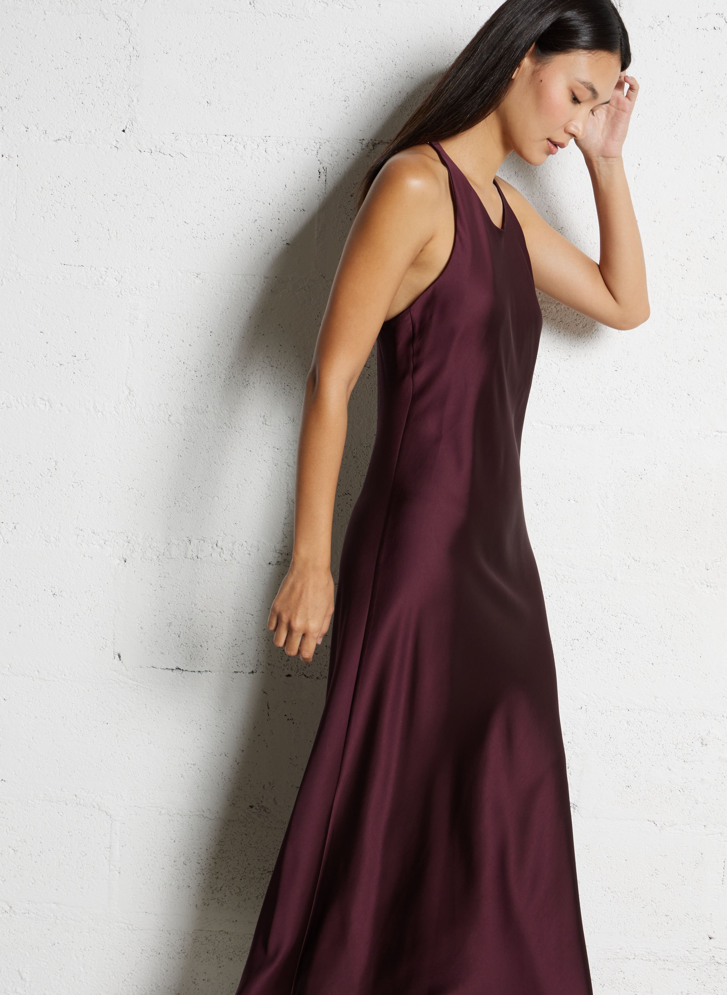 Lange jurk met ronde hals IMPERIAL Purple