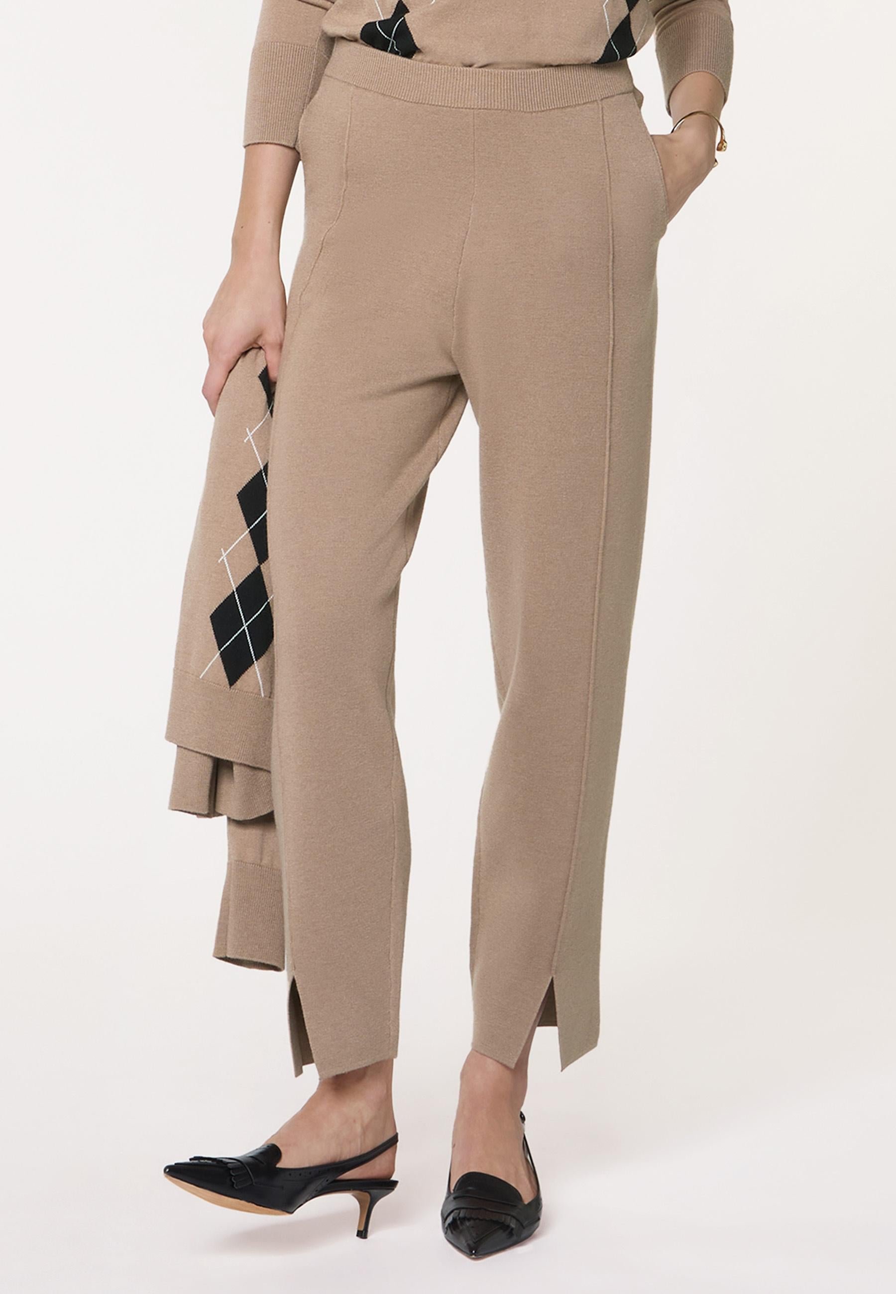 Milano knit cigarette pants RODIER Brown