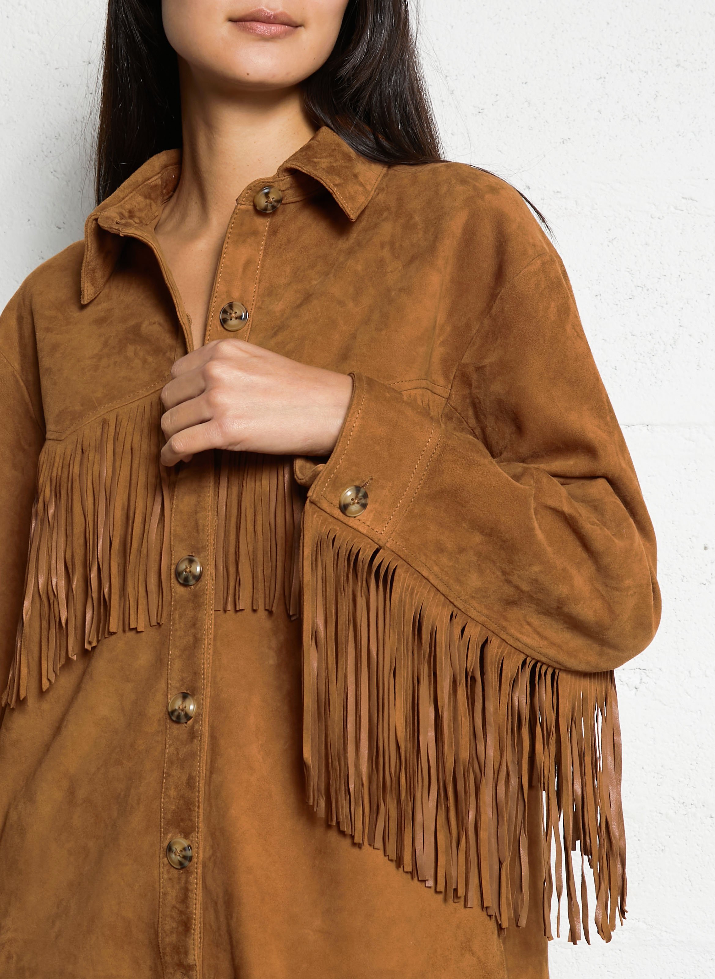 Oversize-Lederjacke LA PETITE ETOILE Braun