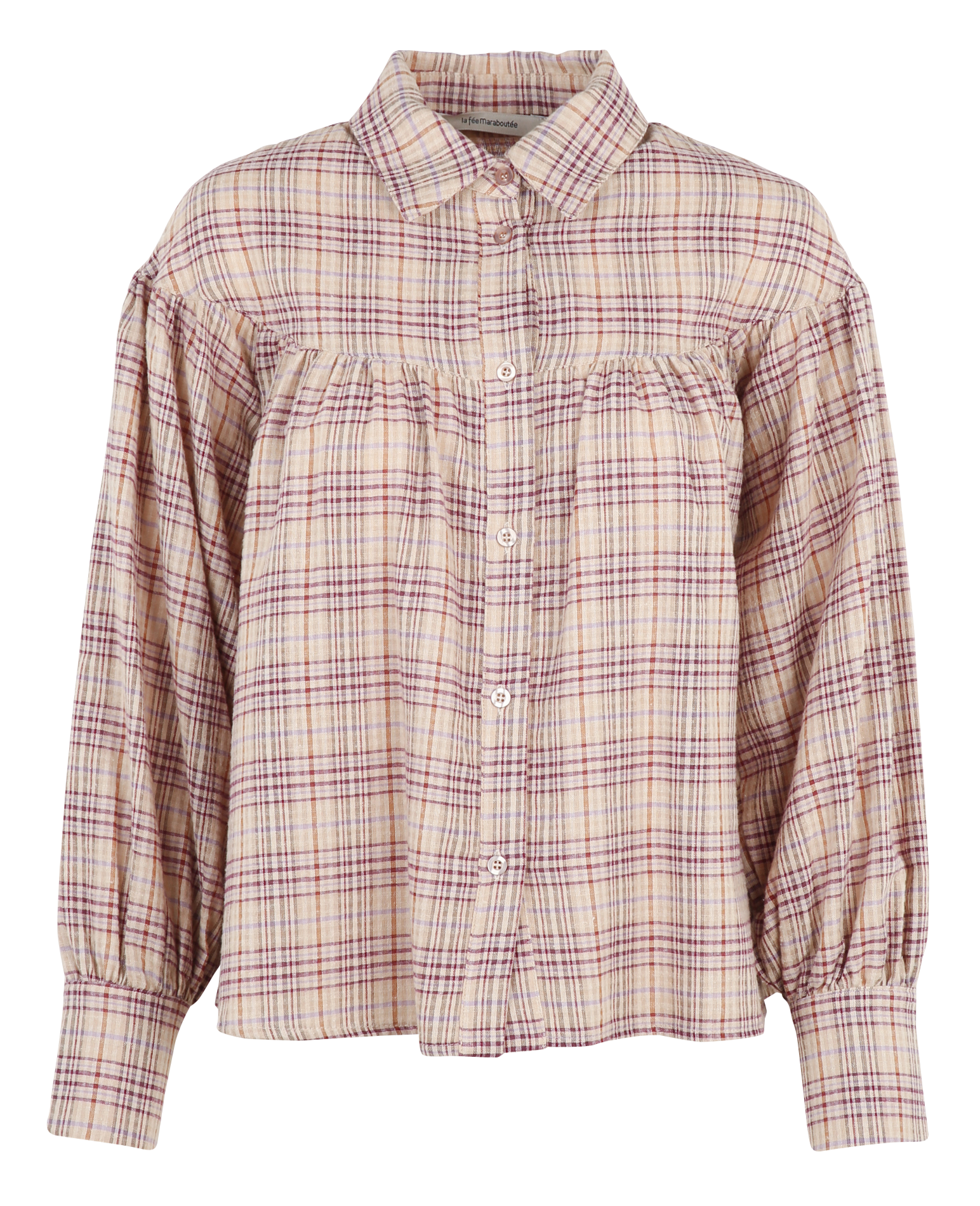 Chemise oversize col classique LA FEE MARABOUTEE Violet