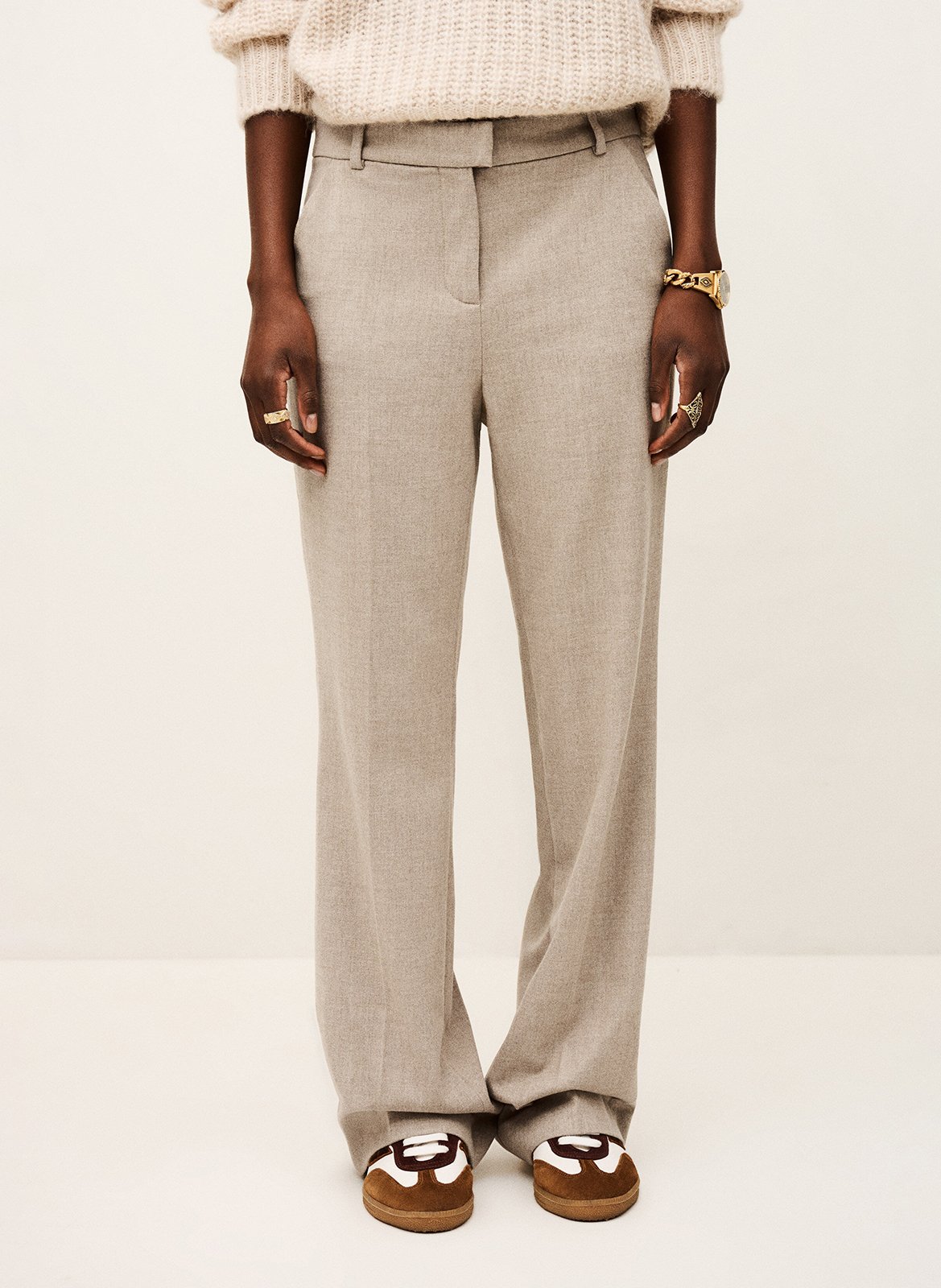 Wijde pantalon BA&SH Beige