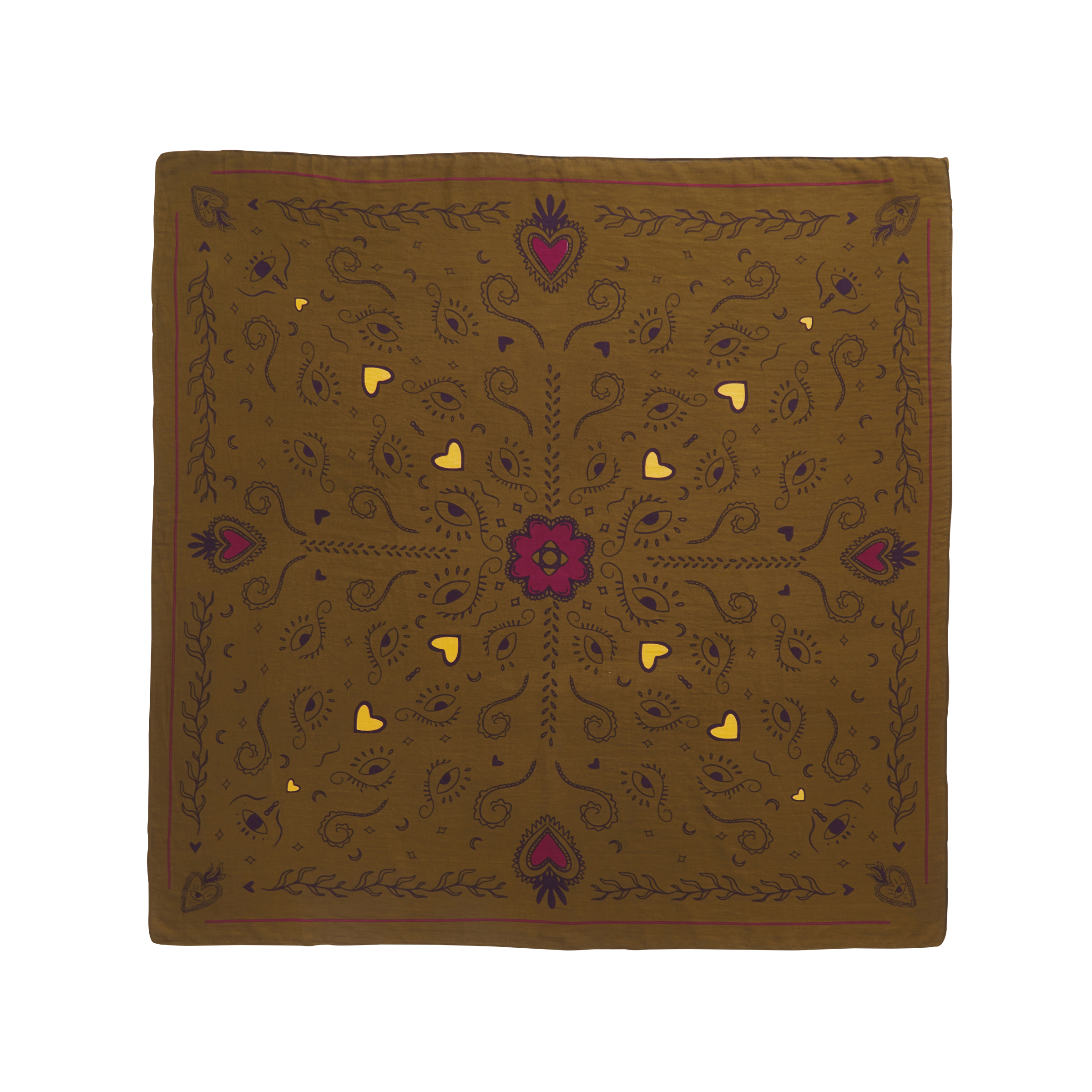 Organic cotton scarf Lise BILLYBELT Khaki