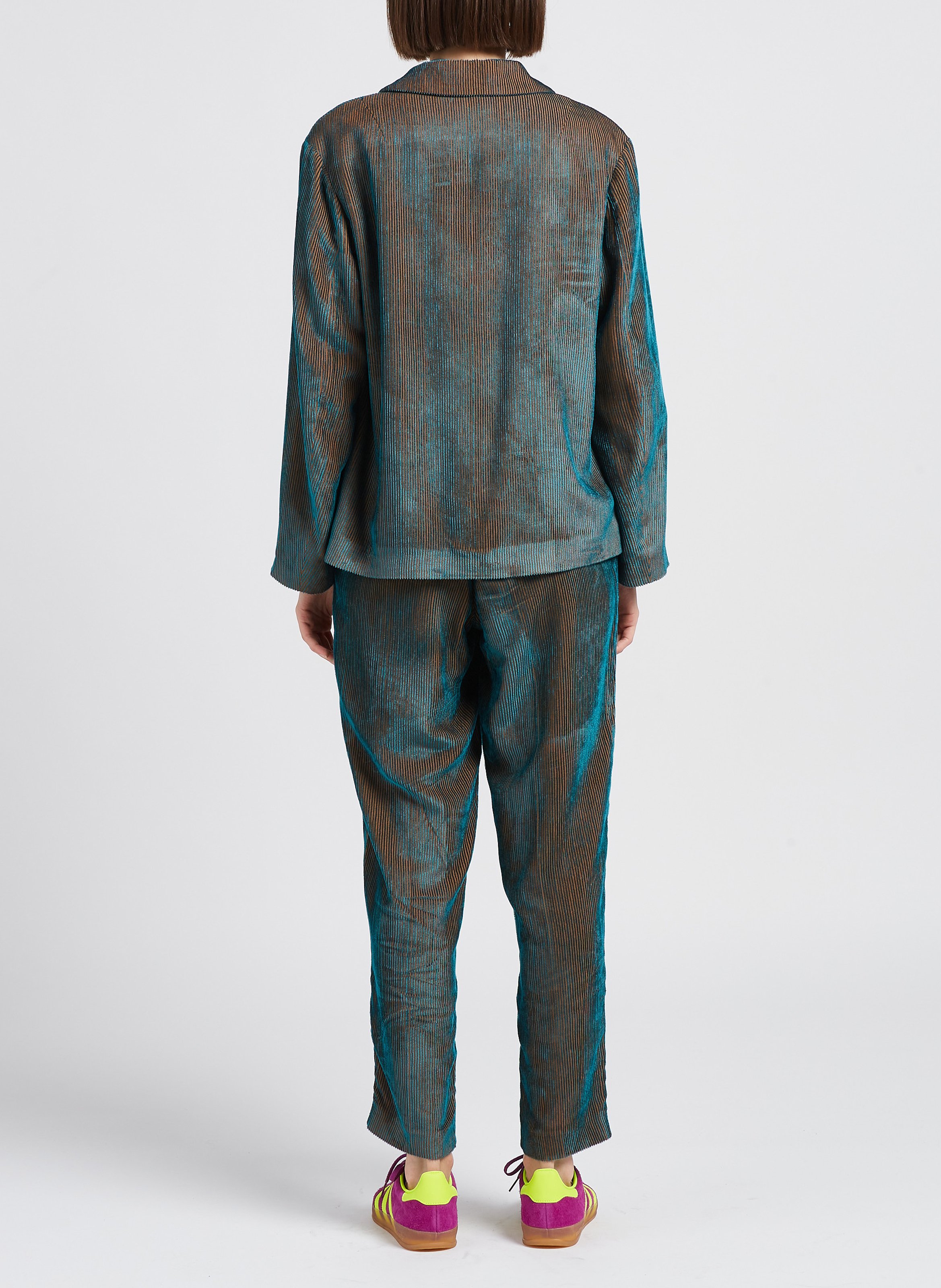 Pantalon taille haute large MOMONI Bleu