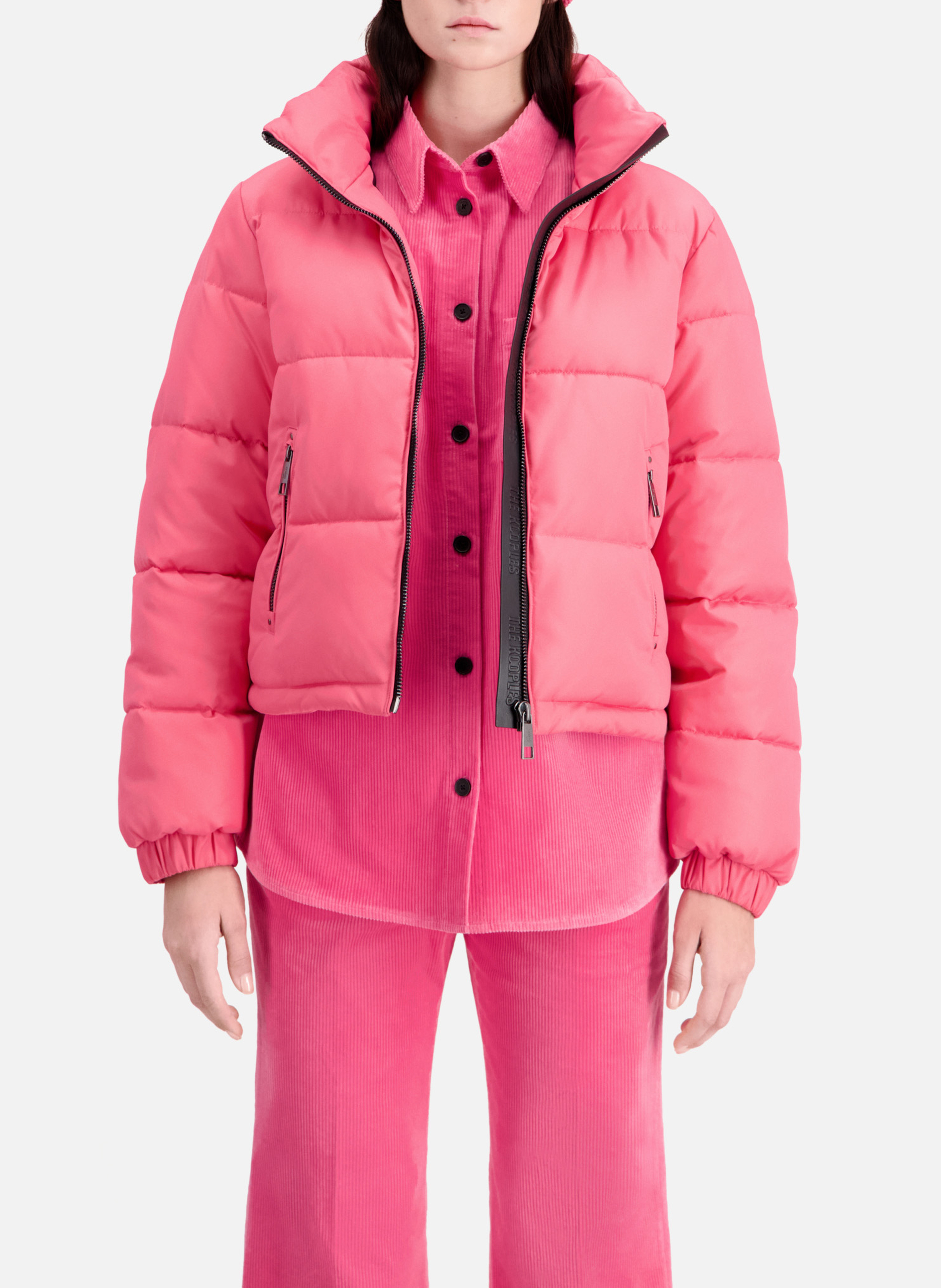 Kort donsjack met opstaande kraag THE KOOPLES Roze