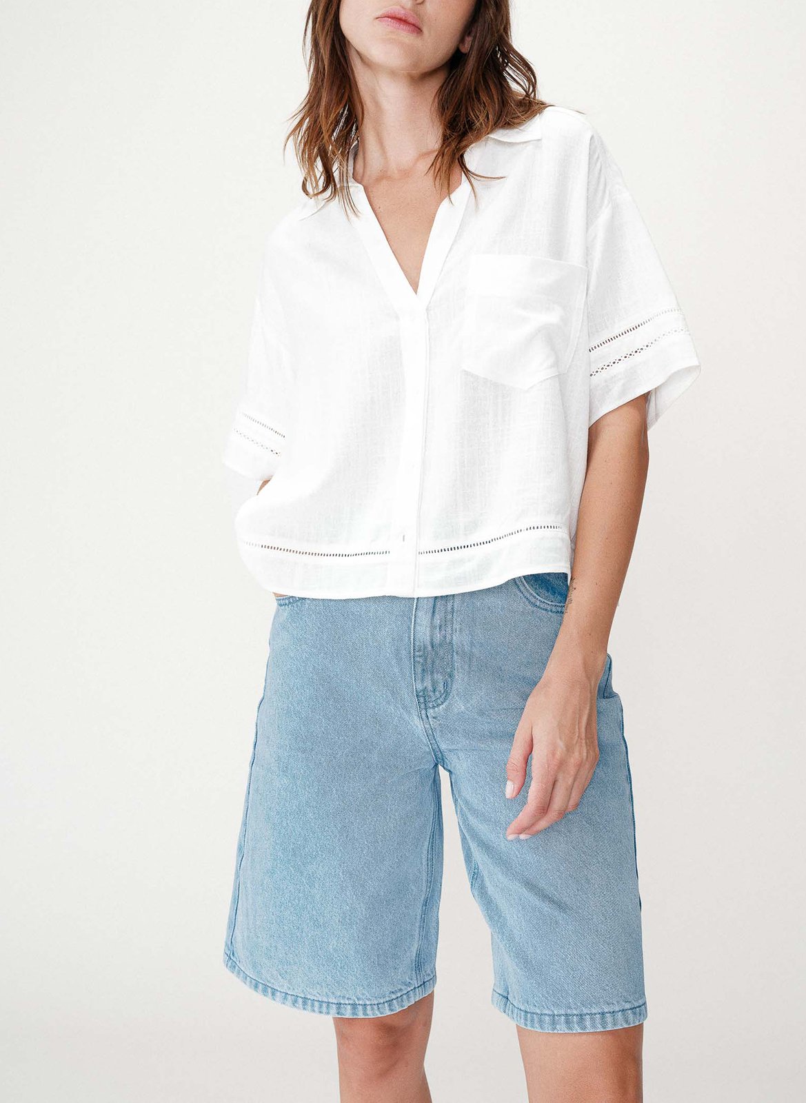 Chemise col classique GRACE ET MILA Blanc