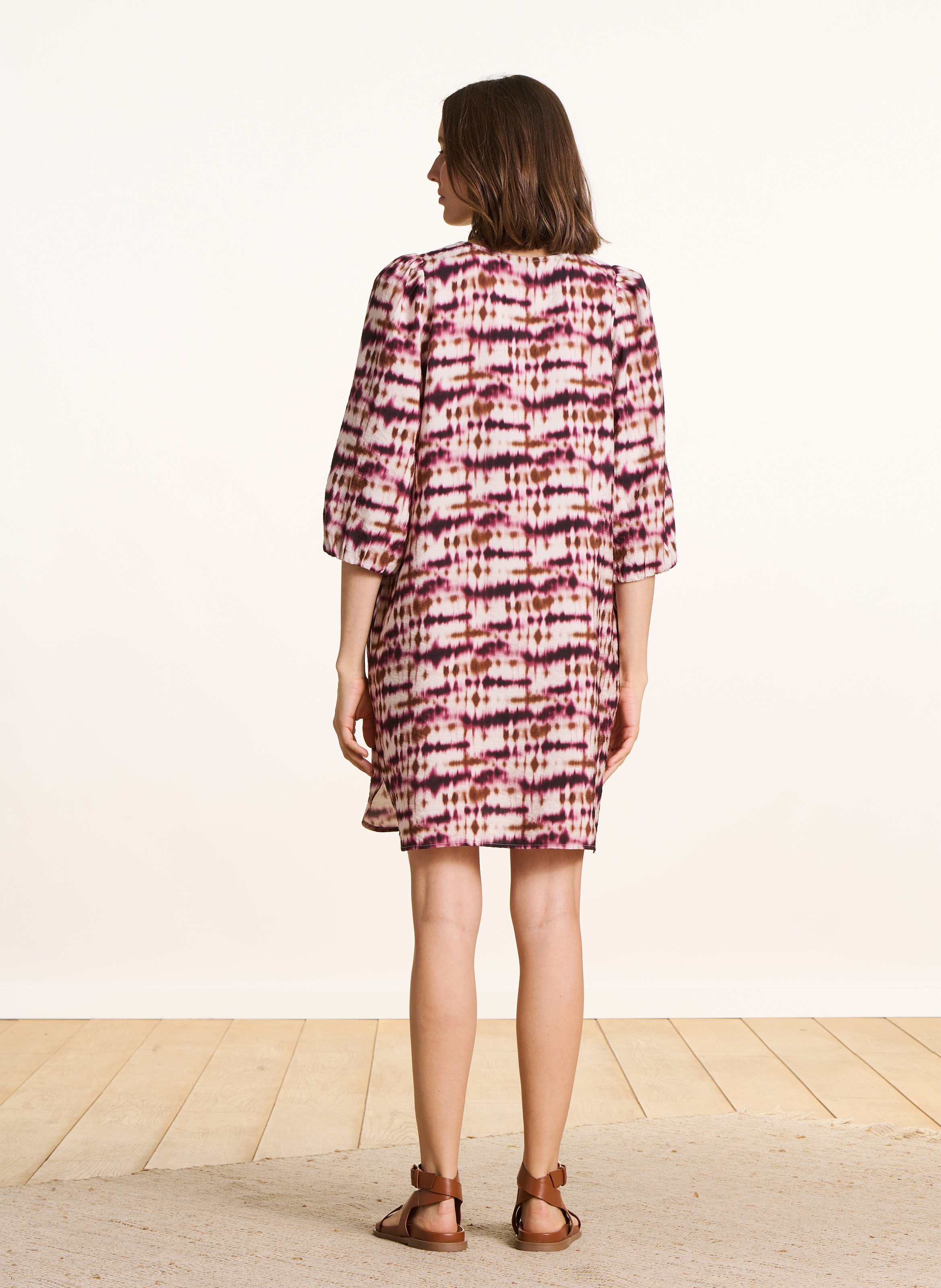 Robe courte imprimé tie & dye LA FEE MARABOUTEE Multicolore