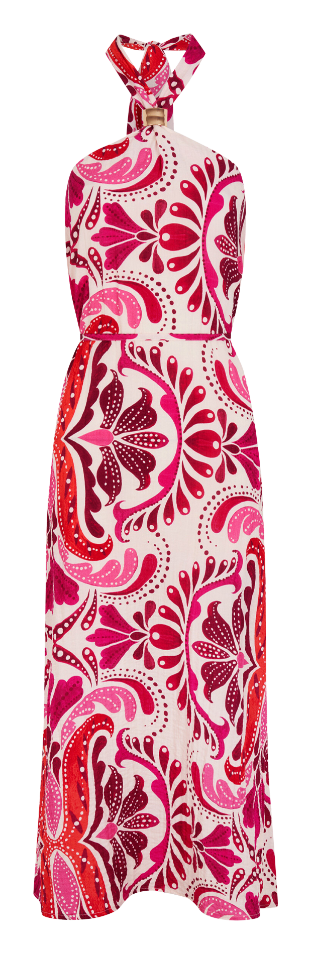 Long slit printed dress MORGAN Multicolored