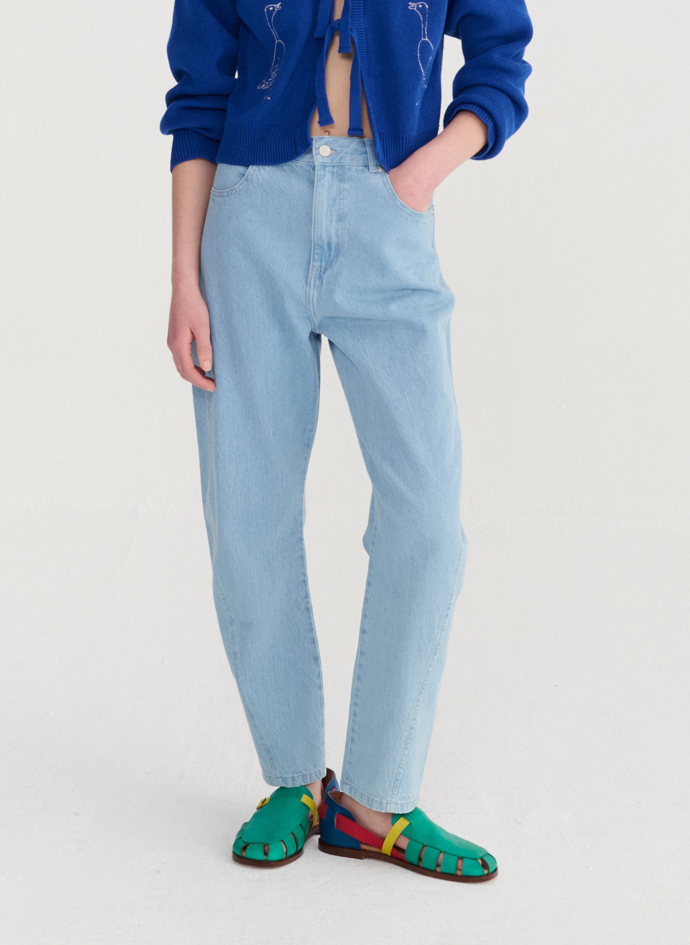 Rechte jeans van biokatoen BOBO CHOSES Blauw