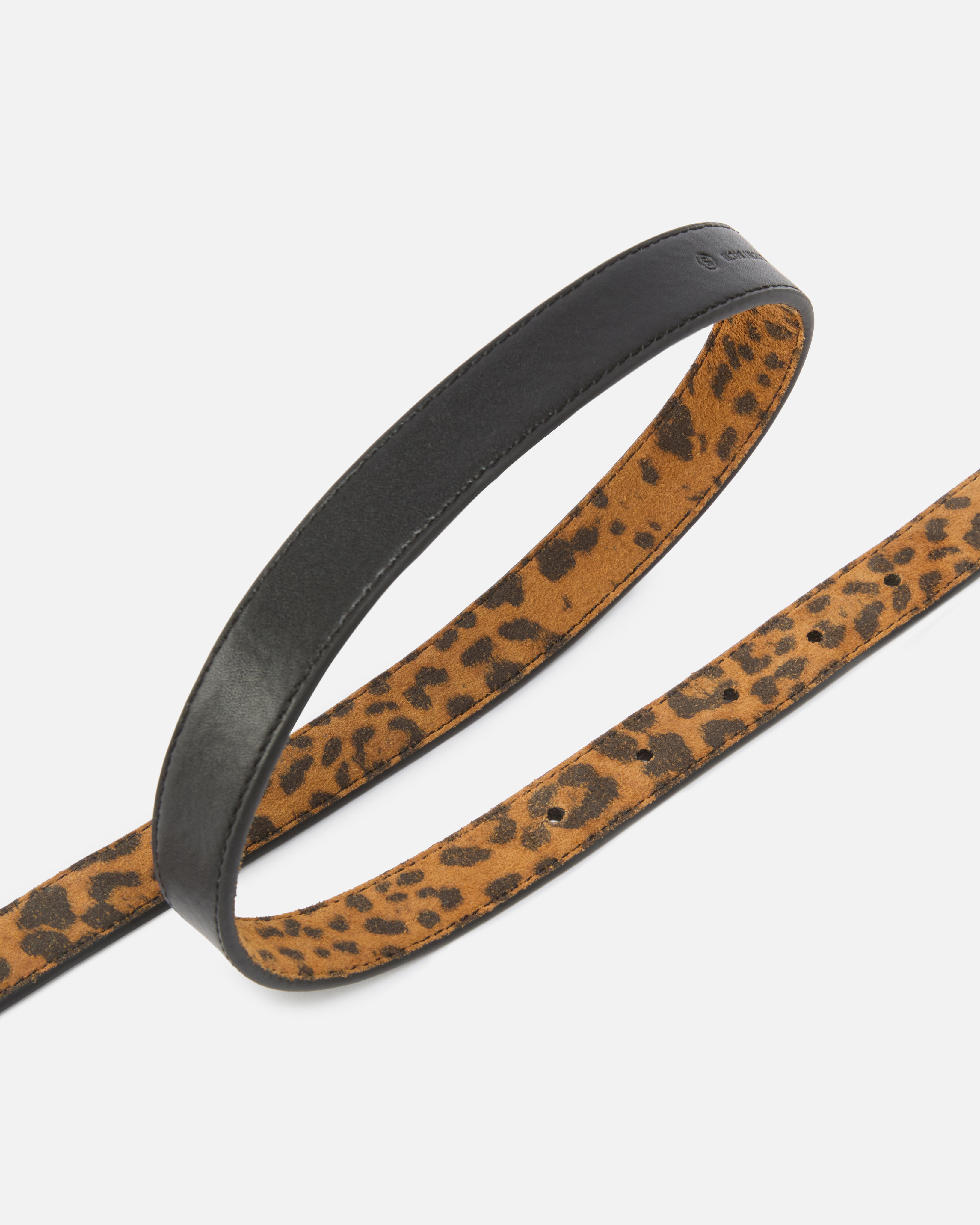 Ceinture léopard avec boucle love birds 2 cm PINKO Multicolore