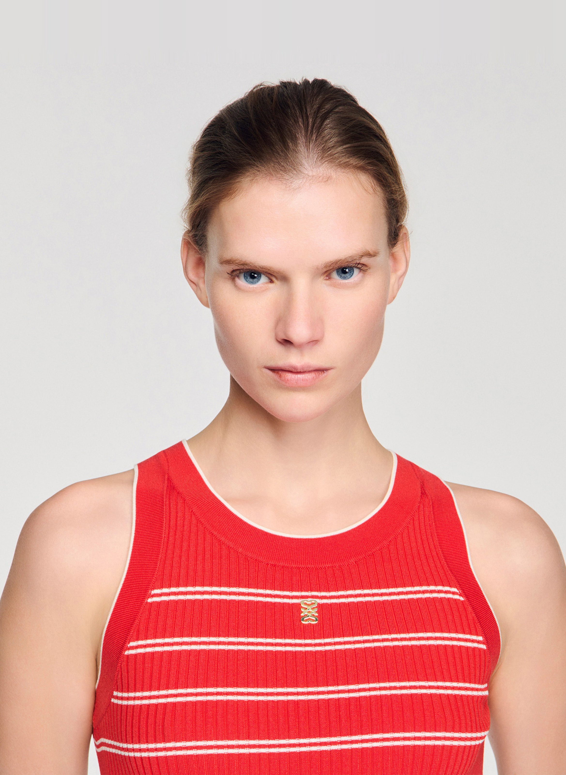 Gestreepte trui SANDRO Rood