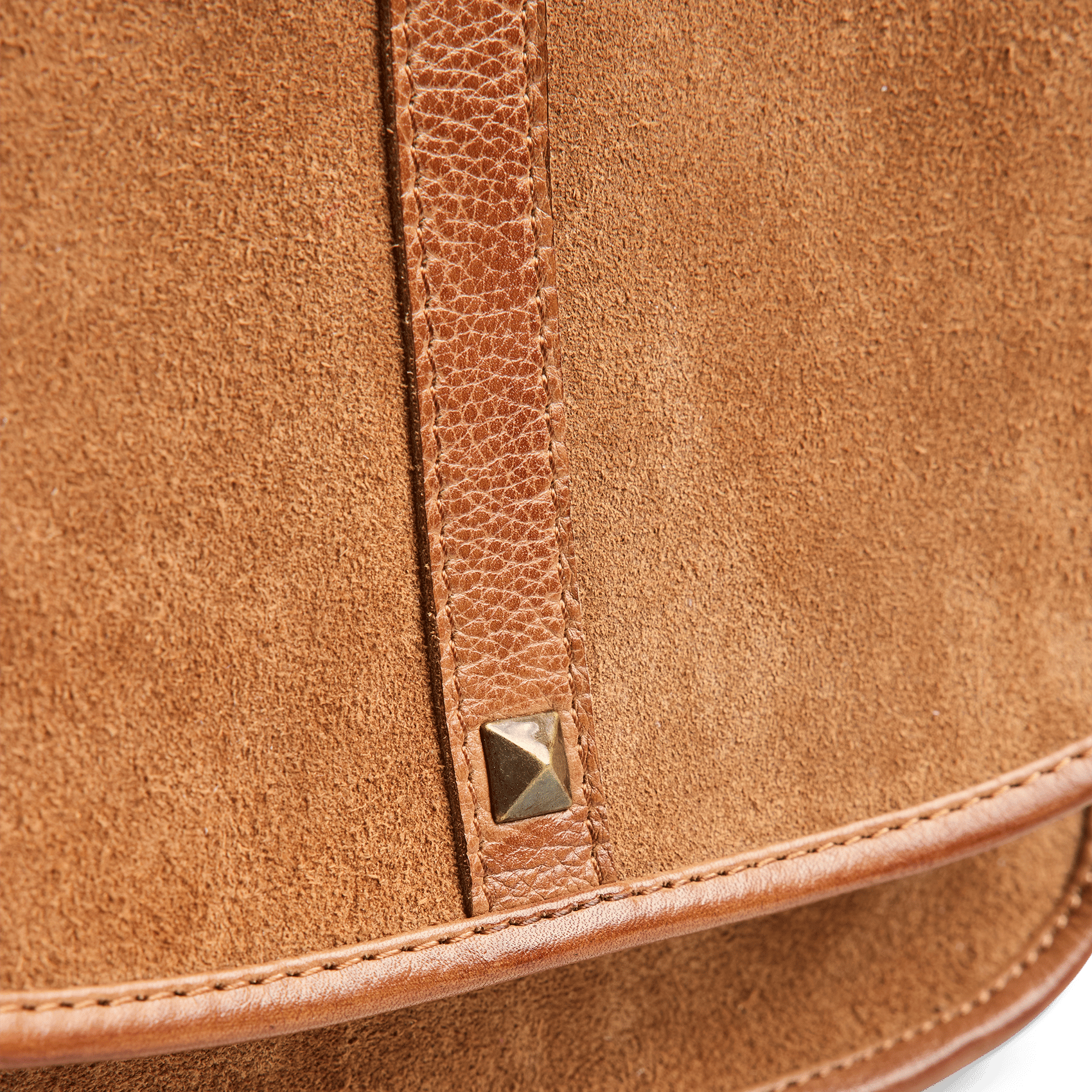 Leren clutch PIECES Bruin