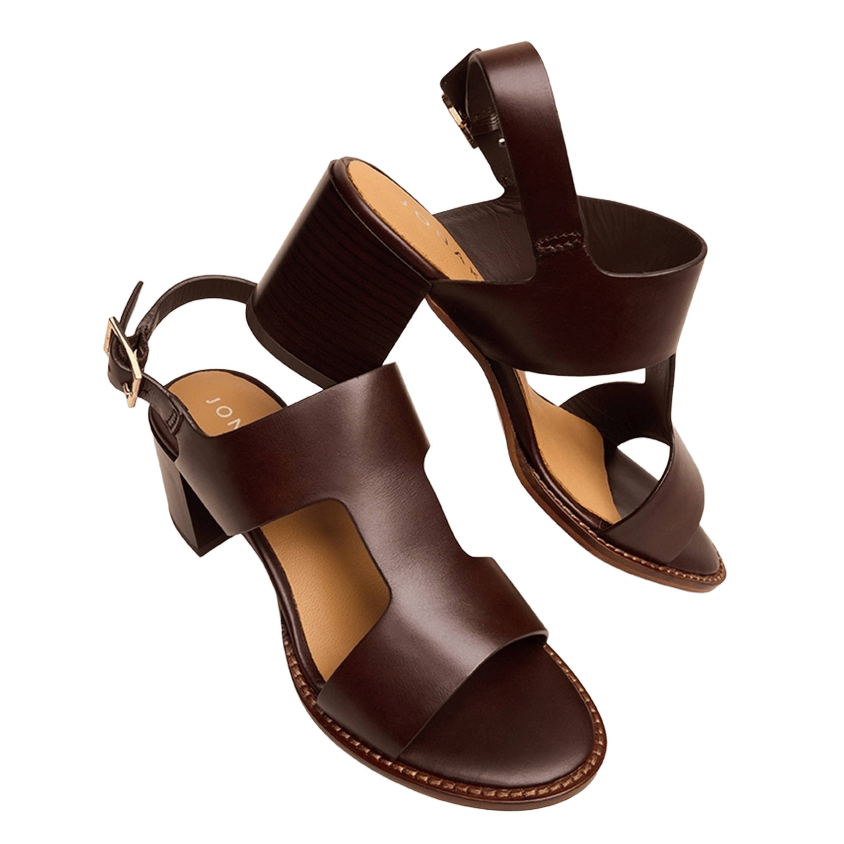 Alice - Ledersandalen mit Absatz JONAK Pflaume