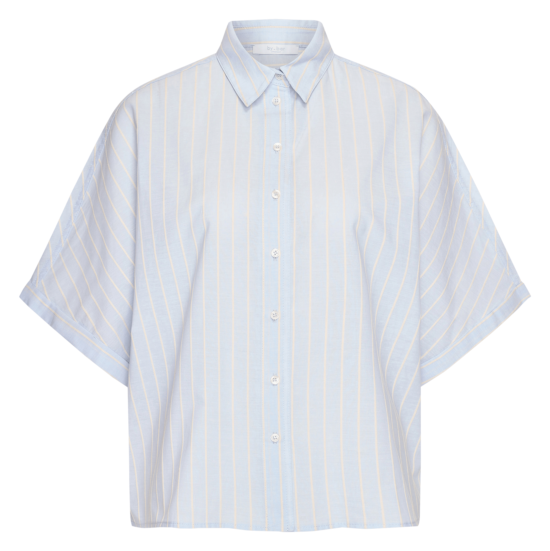 Chemise col classique en coton bio BY BAR Bleu
