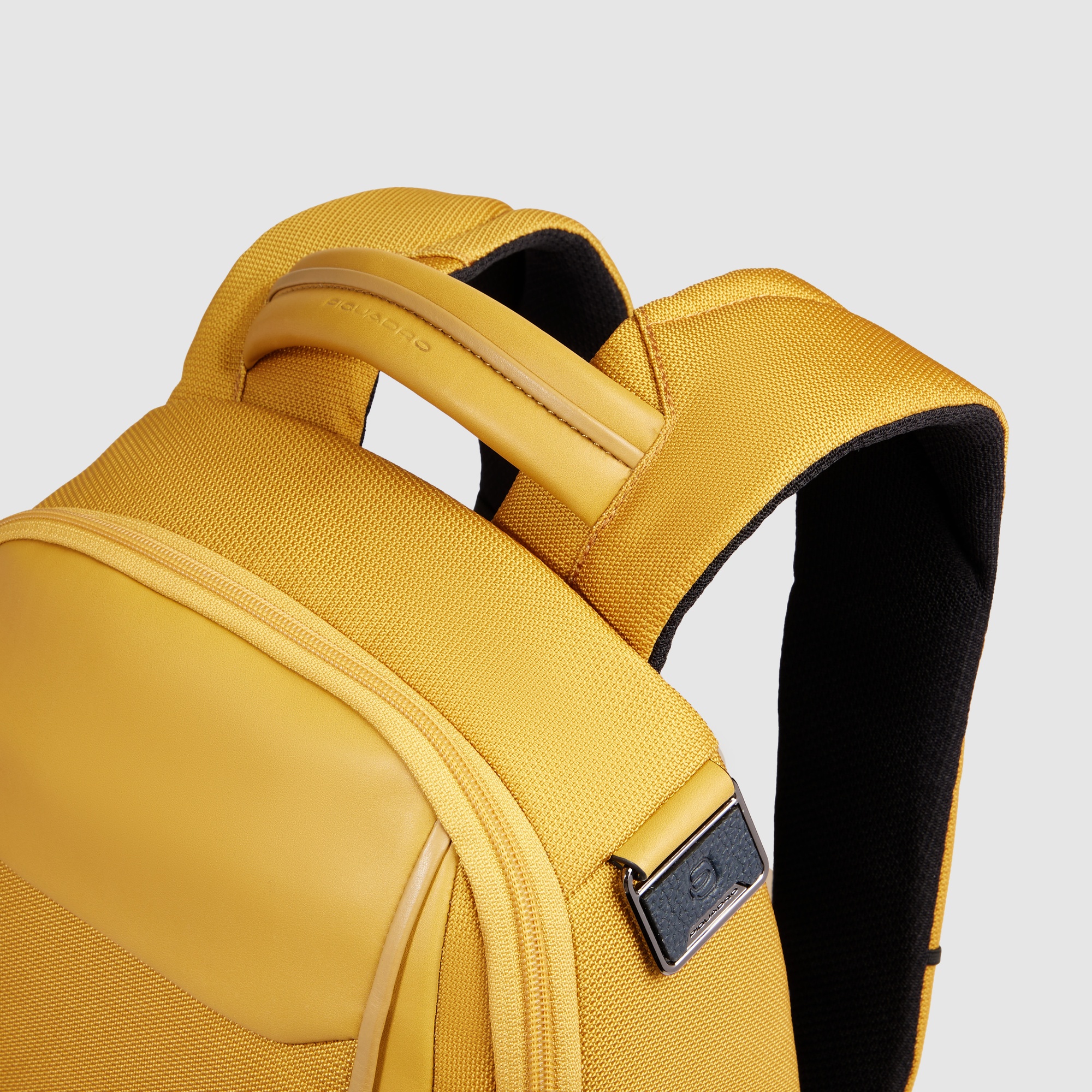 Backpack for 13.3" laptop in recycled fabric PIQUADRO Yellow