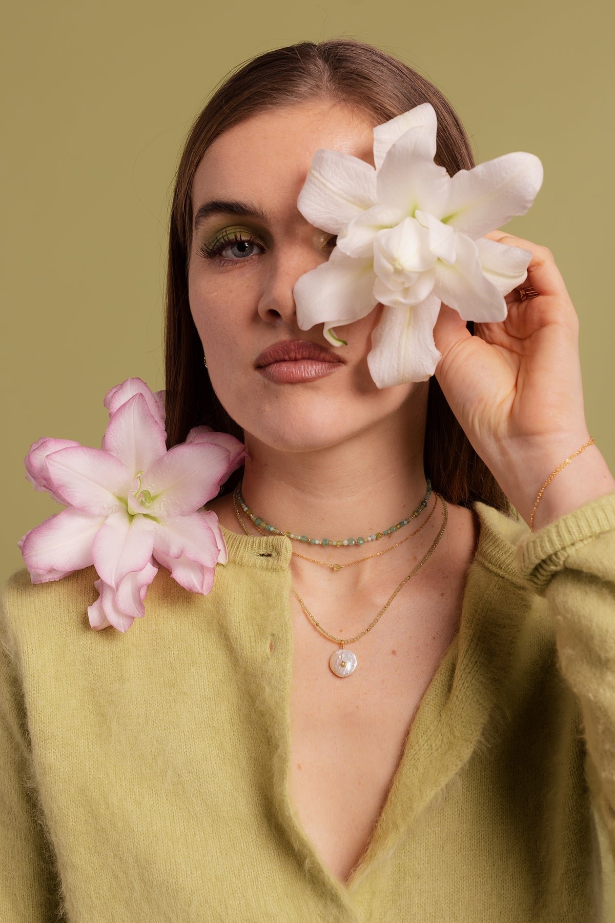 Necklace 40cm - peridot YAY Golden