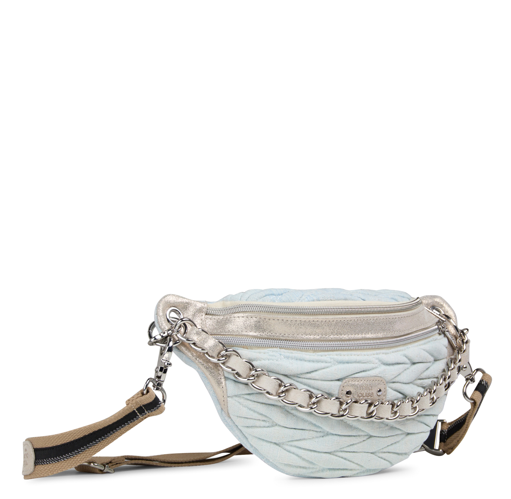 Sac banane effet denim MILA LOUISE Blanc