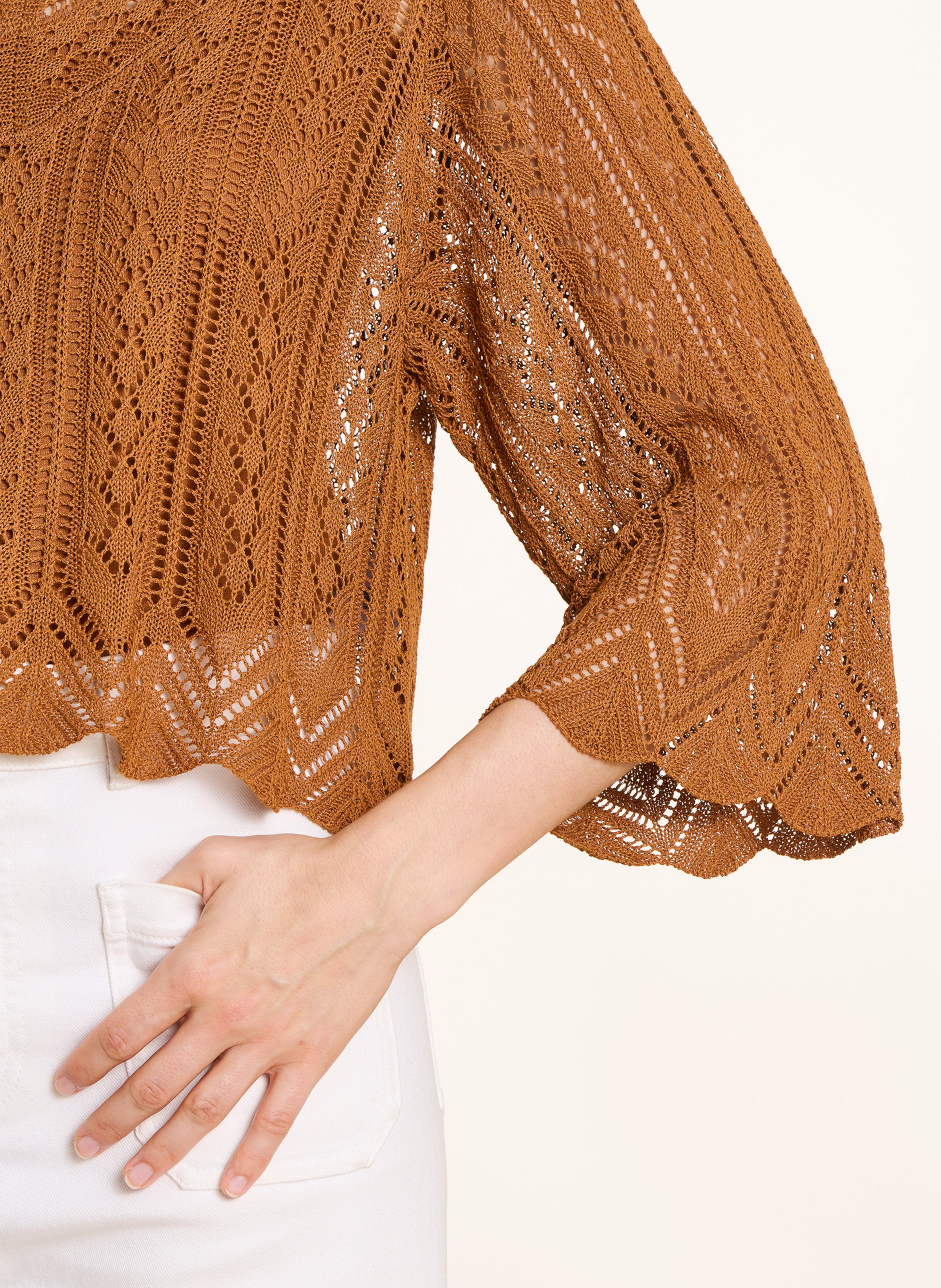 Oversized boat-neck sweater  LA FEE MARABOUTEE Brown