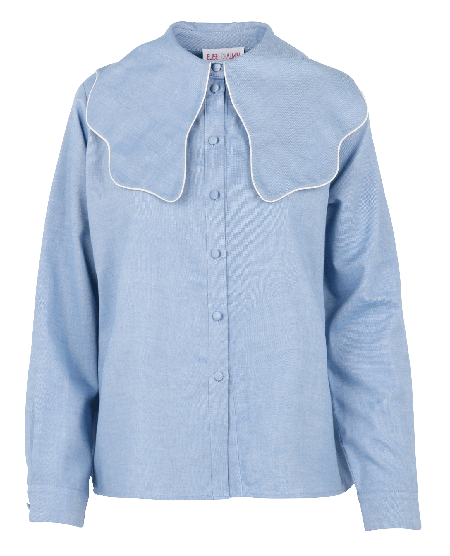 Capri plain oversized shirt ELISE CHALMIN Blue