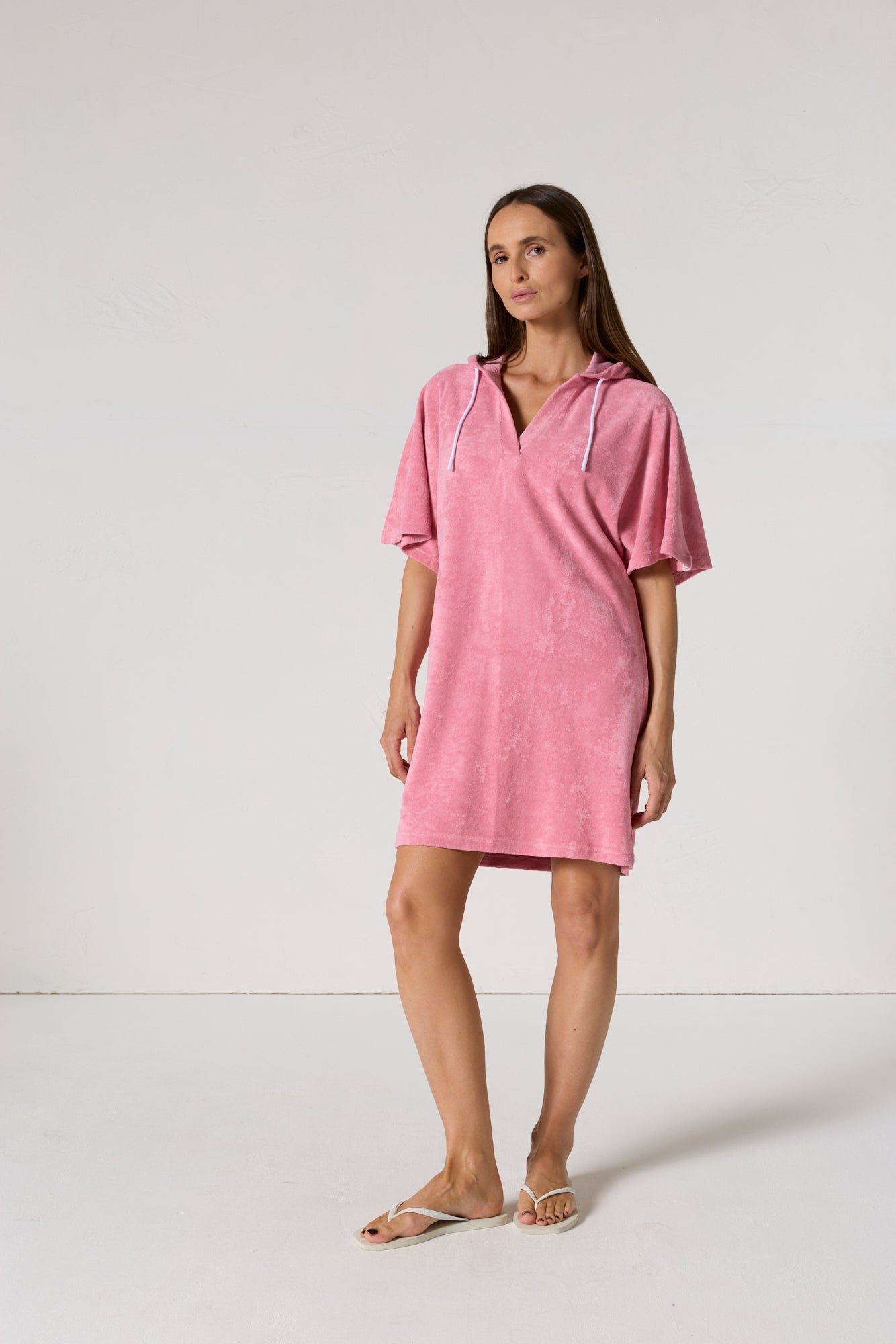 Robe éponge à capuche pearl JOTT Rose